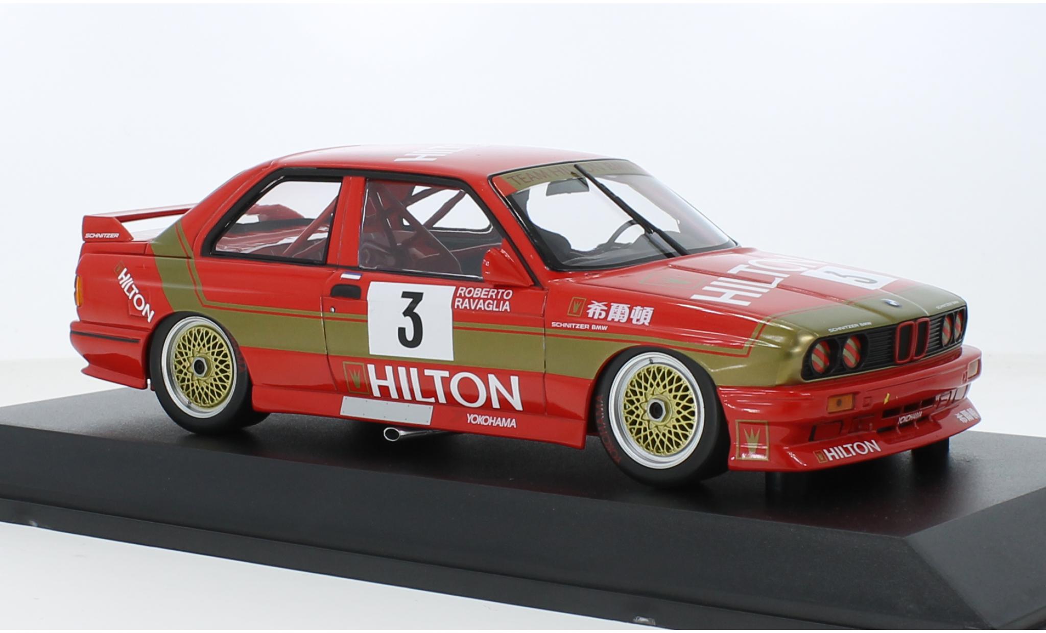 Bmw M3 1/18 Minichamps (E30) No.3 Schnitzer- Hilton Macau Guia Race 1987 1:18 modelauto