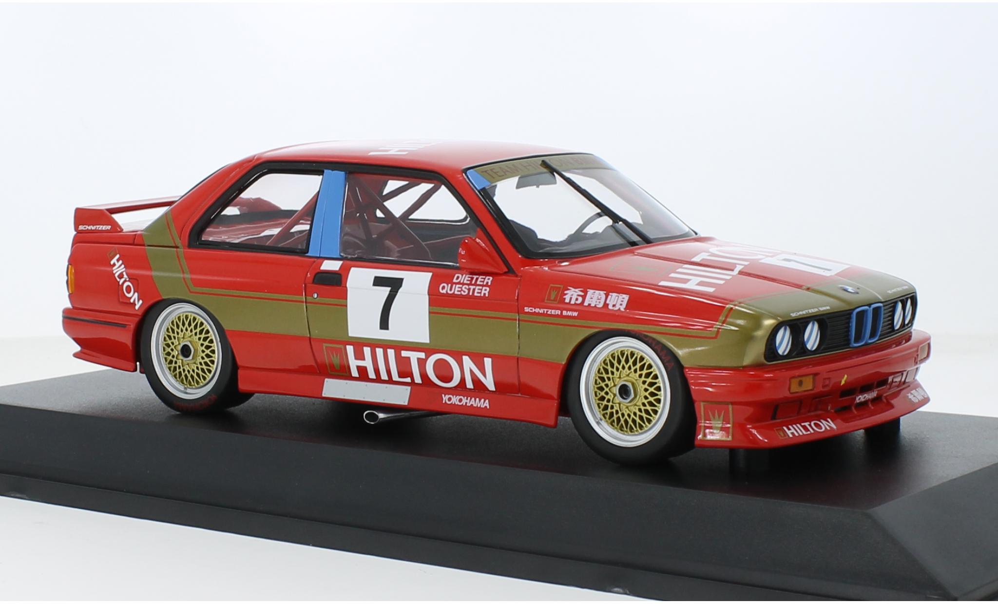 Bmw M3 1/18 Minichamps (E30) No.7 Schnitzer- Hilton Macau Guia Race 1987 1:18 modelauto