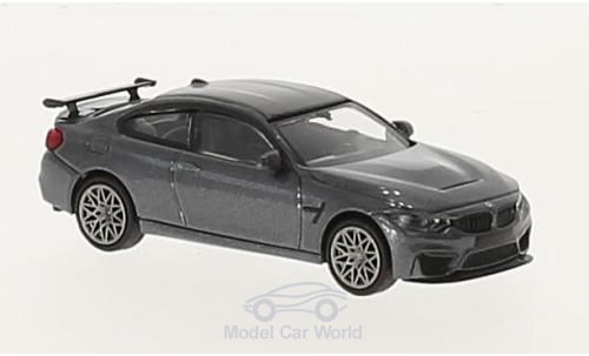 Bmw M4 1/87 Minichamps GTS metallic grijs 2016 mit grijsen Felgen modelauto