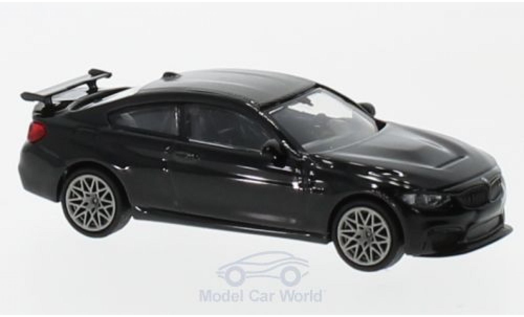 Bmw M4 1/87 Minichamps GTS metallic zwart 2016 mit grijsen Felgen modelauto