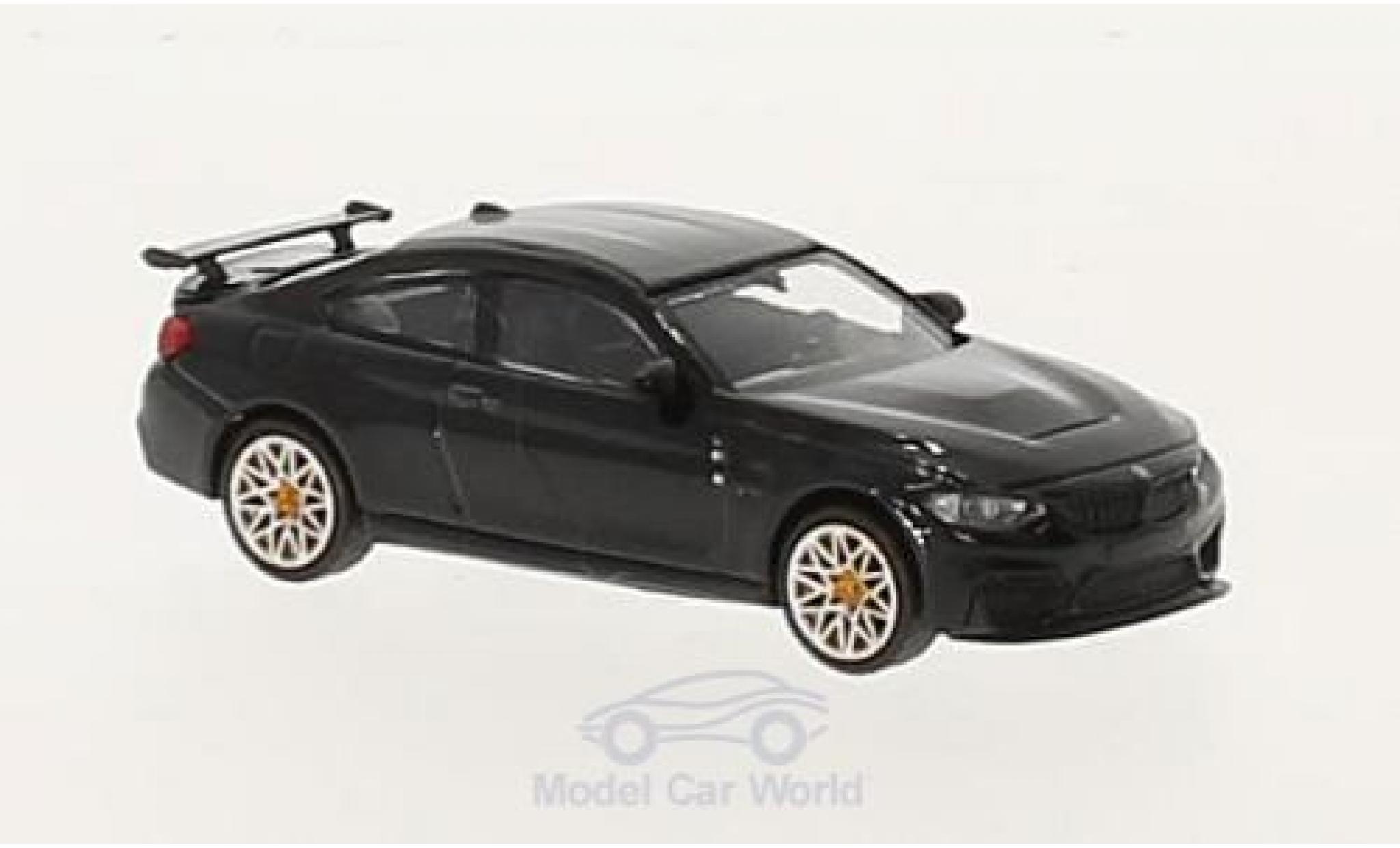 Bmw M4 1/87 Minichamps GTS zwart 2016 mit oranjen Felgen modelauto
