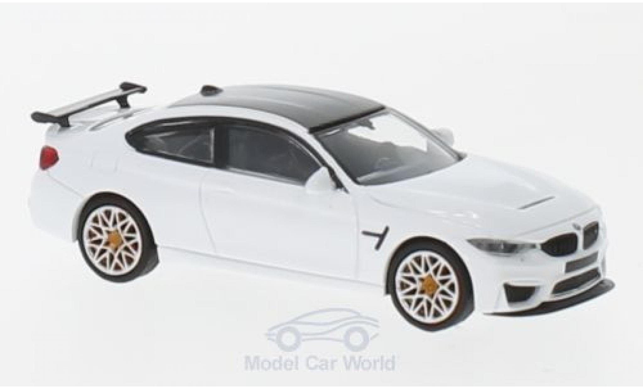 Bmw M4 1/87 Minichamps GTS wit 2016 mit oranjen Felgen modelauto
