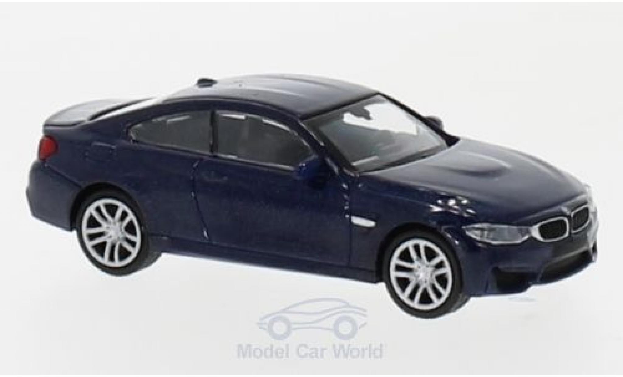 Bmw M4 1/87 Minichamps metallic blauw 2015 modelauto