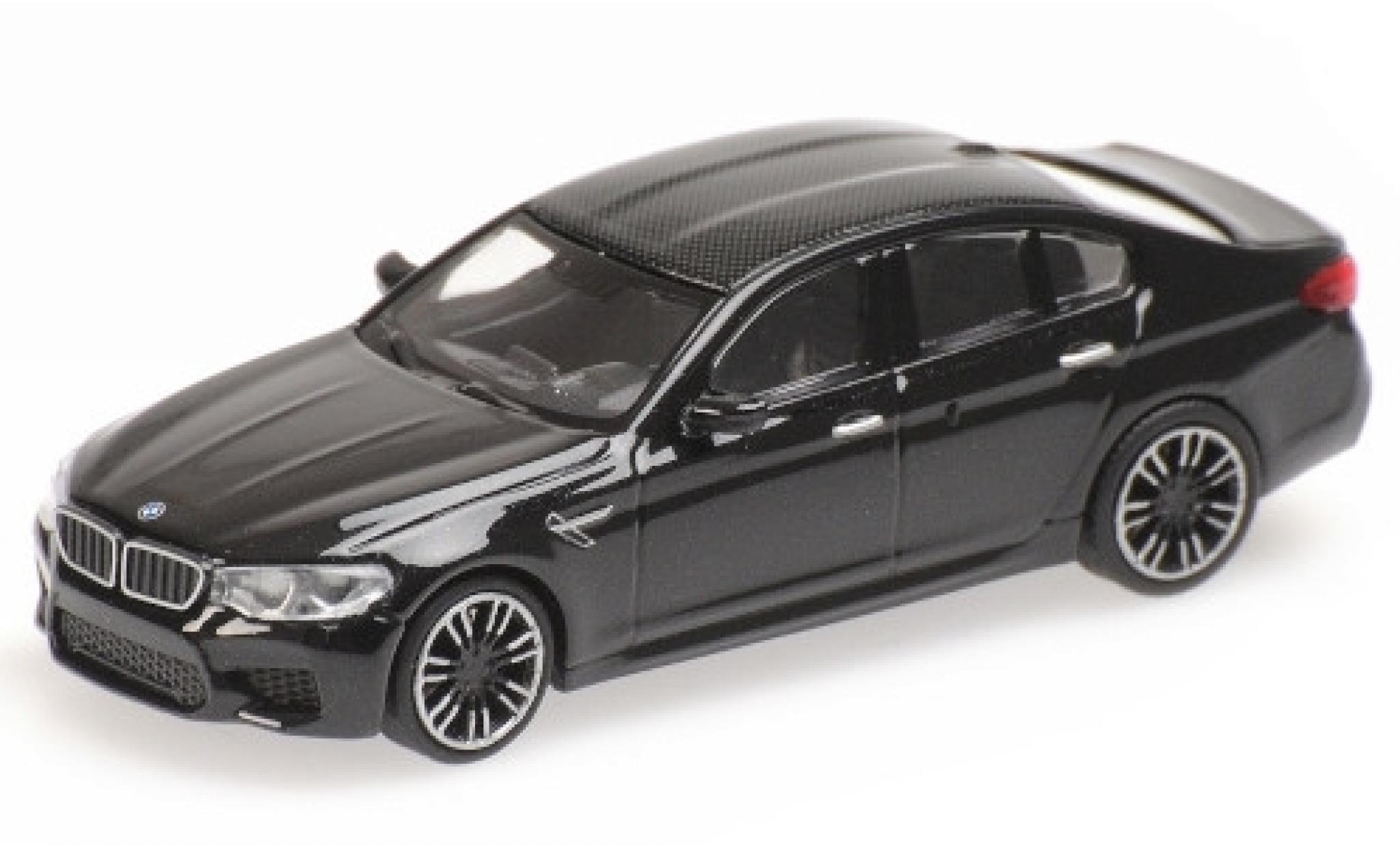 Bmw M5 1/87 Minichamps (F90) metallic zwart/carbon 2018 modelauto