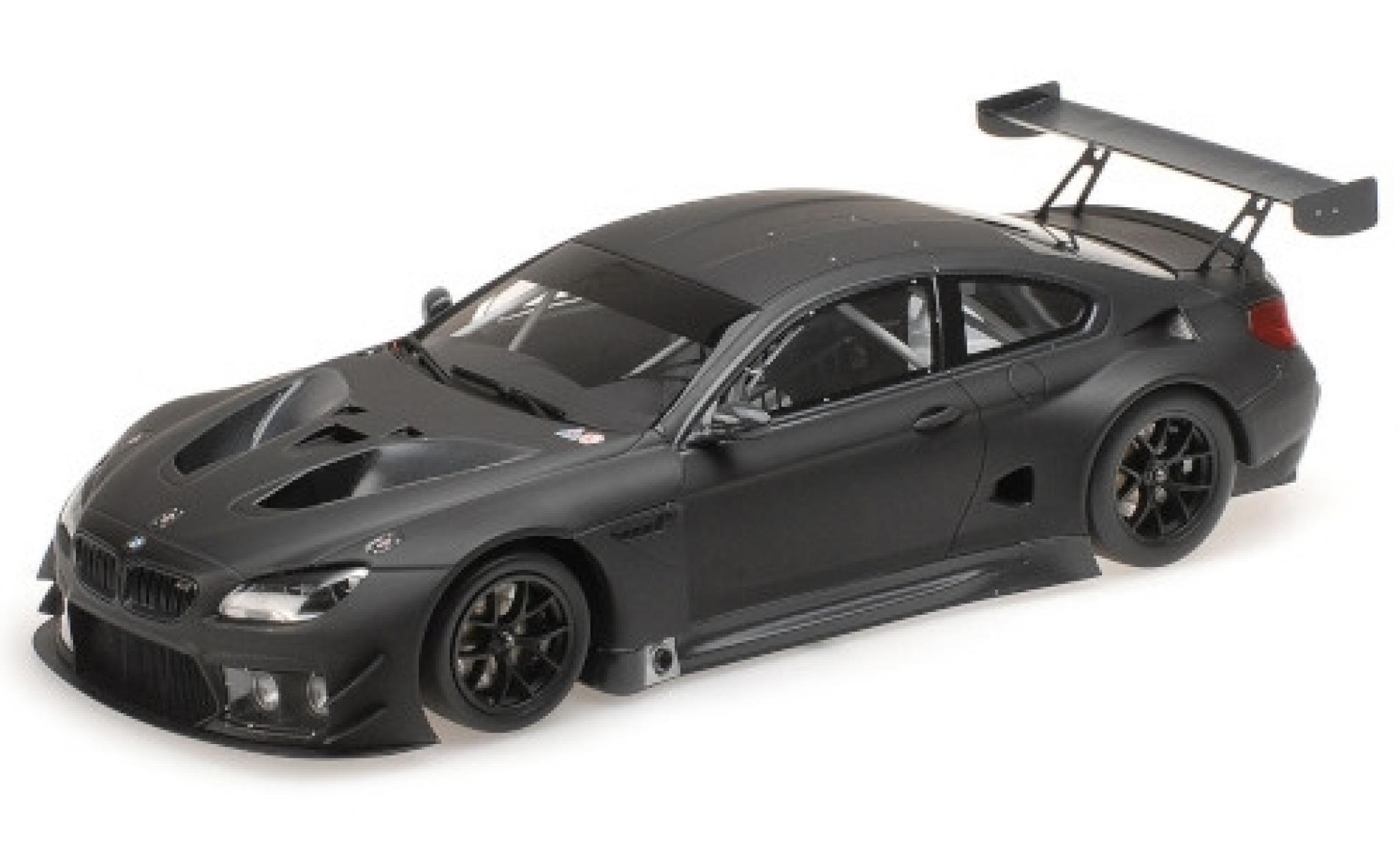 Bmw M6 1/18 Minichamps GT3 matt-zwart 2016 Plain Body Version modelauto