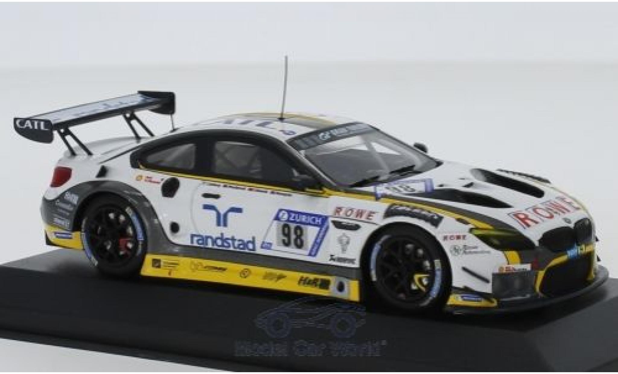 Bmw M6 1/43 Minichamps GT3 No.18 ROWE Racing 24h N&uuml;rburgring 2018 N.Catsburg/R.Westbrook/C.Edwards/S.Blomqvist modelauto