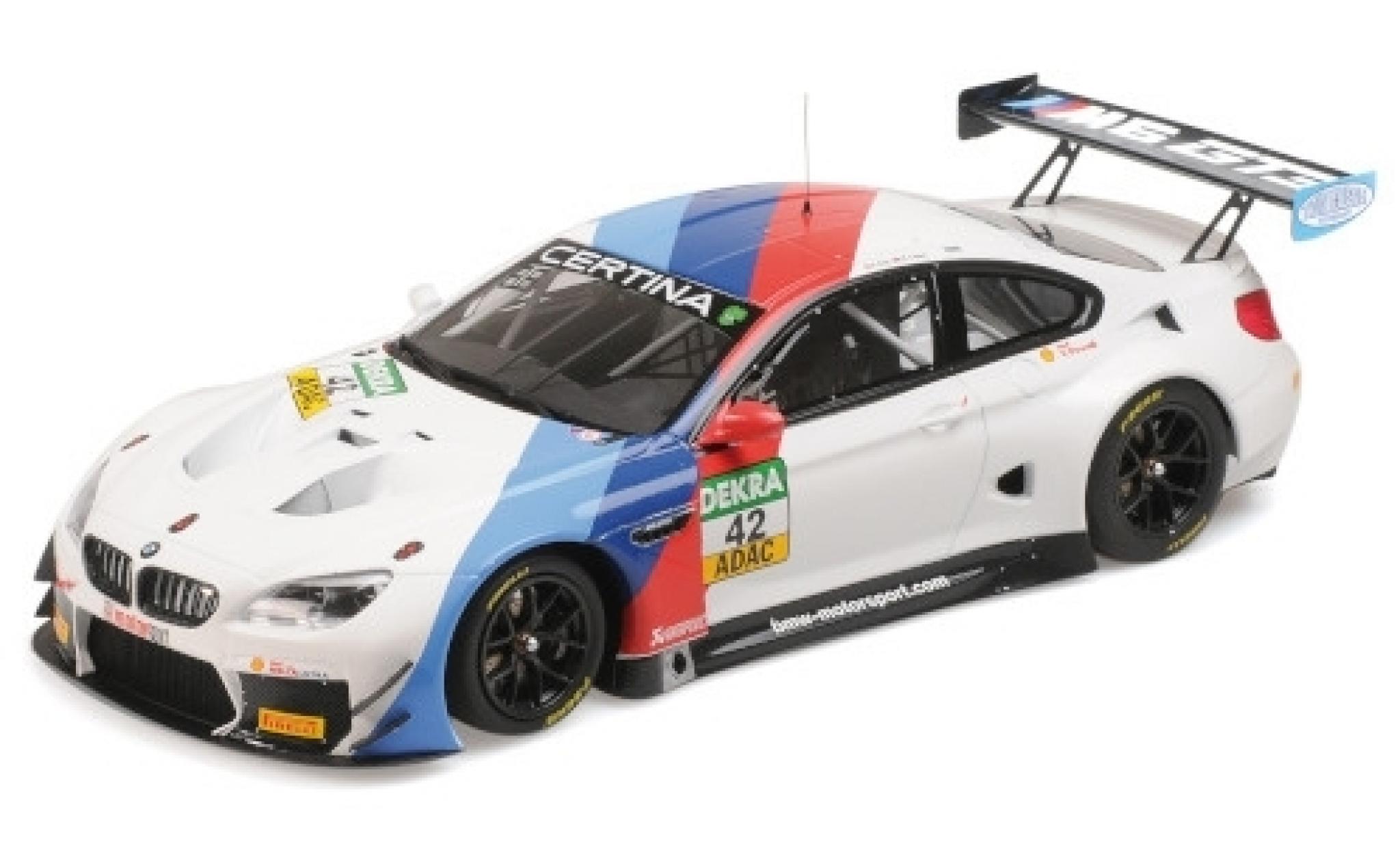 Bmw M6 1/18 Minichamps GT3 No.42 Team Schnitzer ADAC GT Masters Oschersleben 2017 R.Collard/P.Eng modelauto