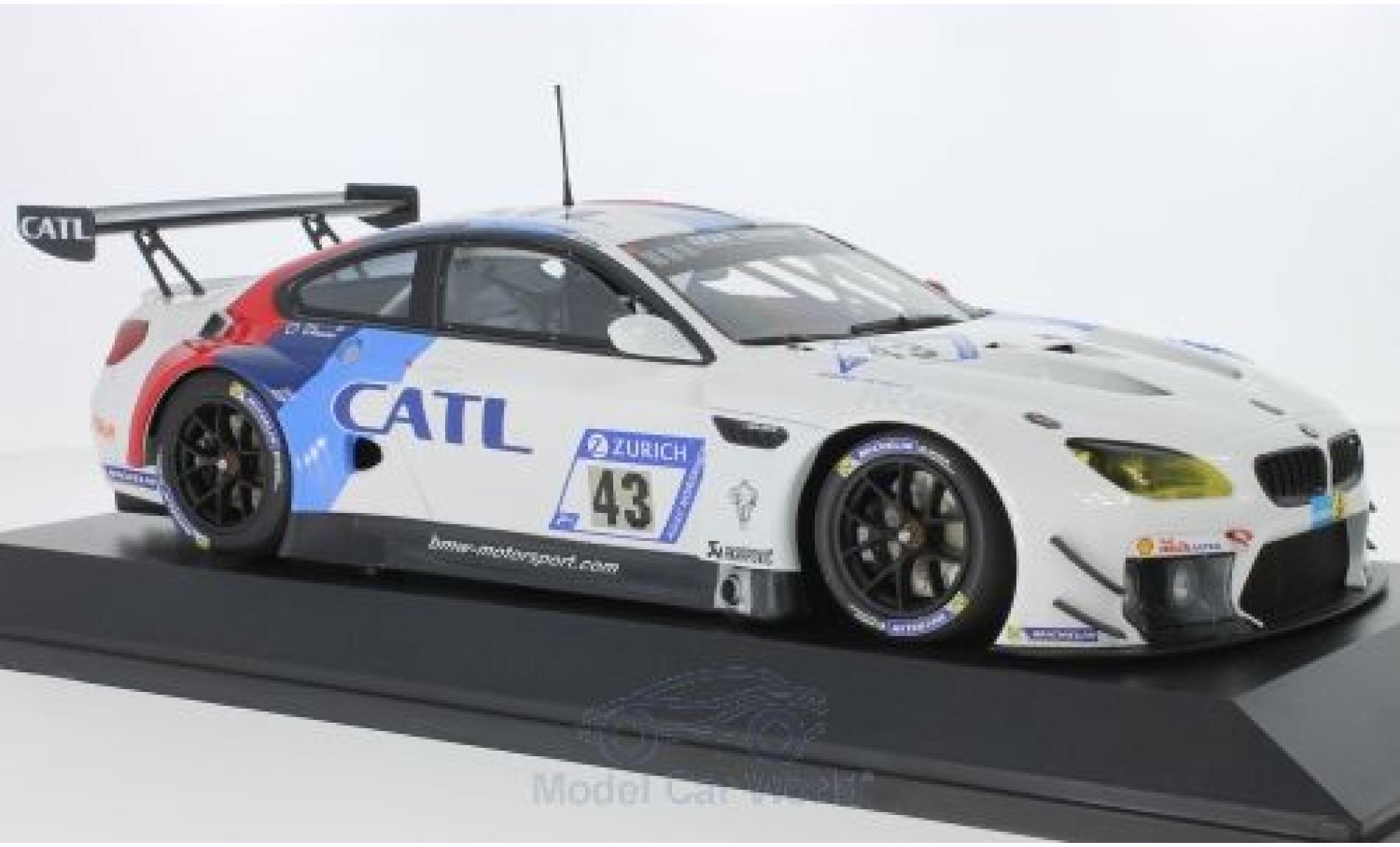 Bmw M6 1/18 Minichamps GT3 No.43 Team Schnitzer CATL 24h N&uuml;rburgring 2017 A.Farfus/A.Lynn/A.Felix Da Costa/T.Scheider modelauto
