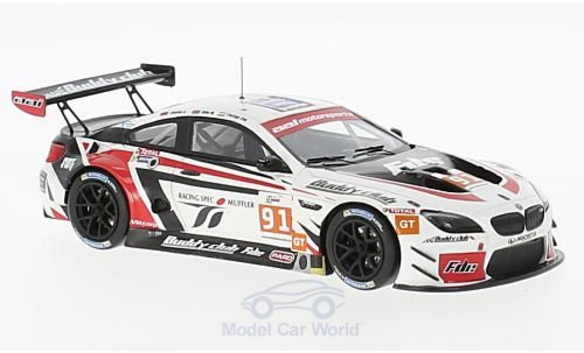Bmw M6 1/43 Minichamps GT3 No.91 Aai Racing Team Asian Le Mans 2016 J.S.Chen/O.Millroy/P.Eng modelauto