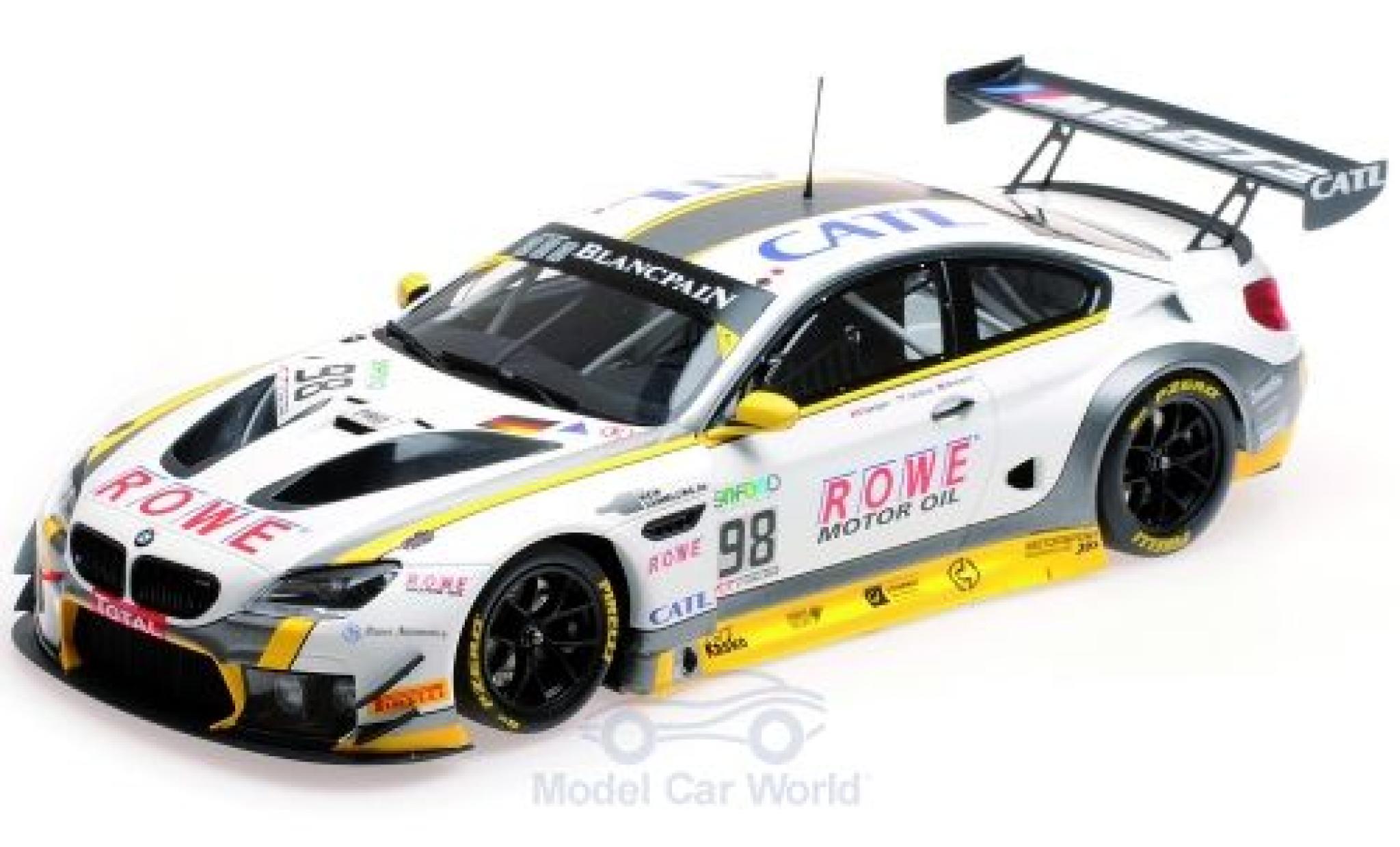 Bmw M6 1/18 Minichamps GT3 No.98 Rowe Racing 24h Spa 2017 T.Blomqvist/N.Catsburg/B.Spengler modelauto