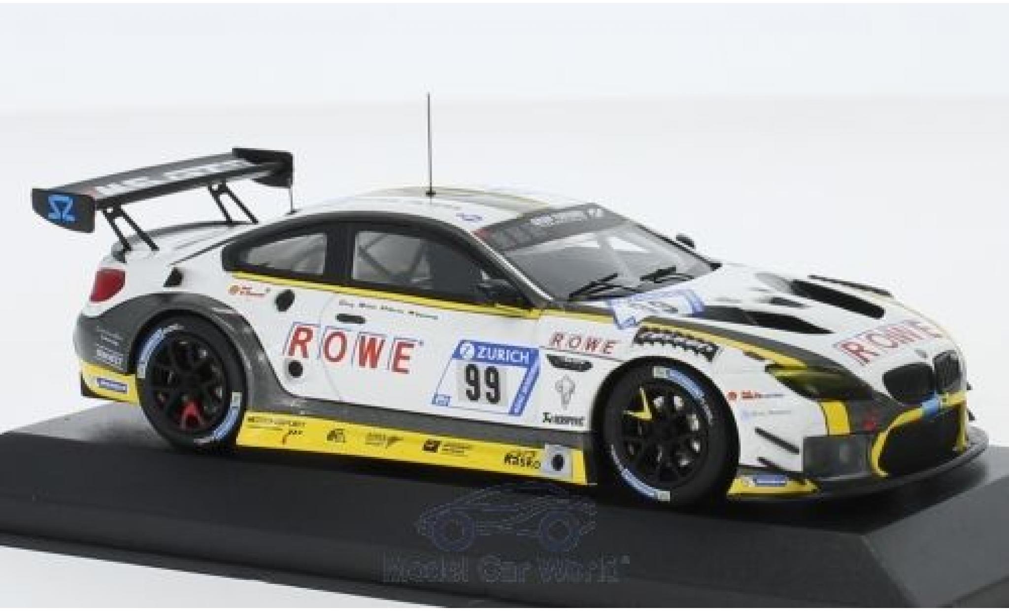 Bmw M6 1/43 Minichamps GT3 No.99 Rowe Racing 24h N&uuml;rburgring 2017 P.Eng/M.Martin/M.Basseng/A.Sims modelauto