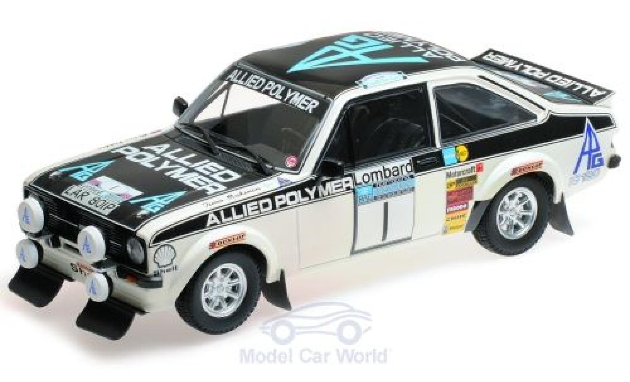 Ford Escort 1/18 Minichamps MK II RS 1800 No.1 Allied Polymer Group Allied Polymer Rallye RAC Lombard 1975 T.M&auml;kinen/H.Liddon modelauto