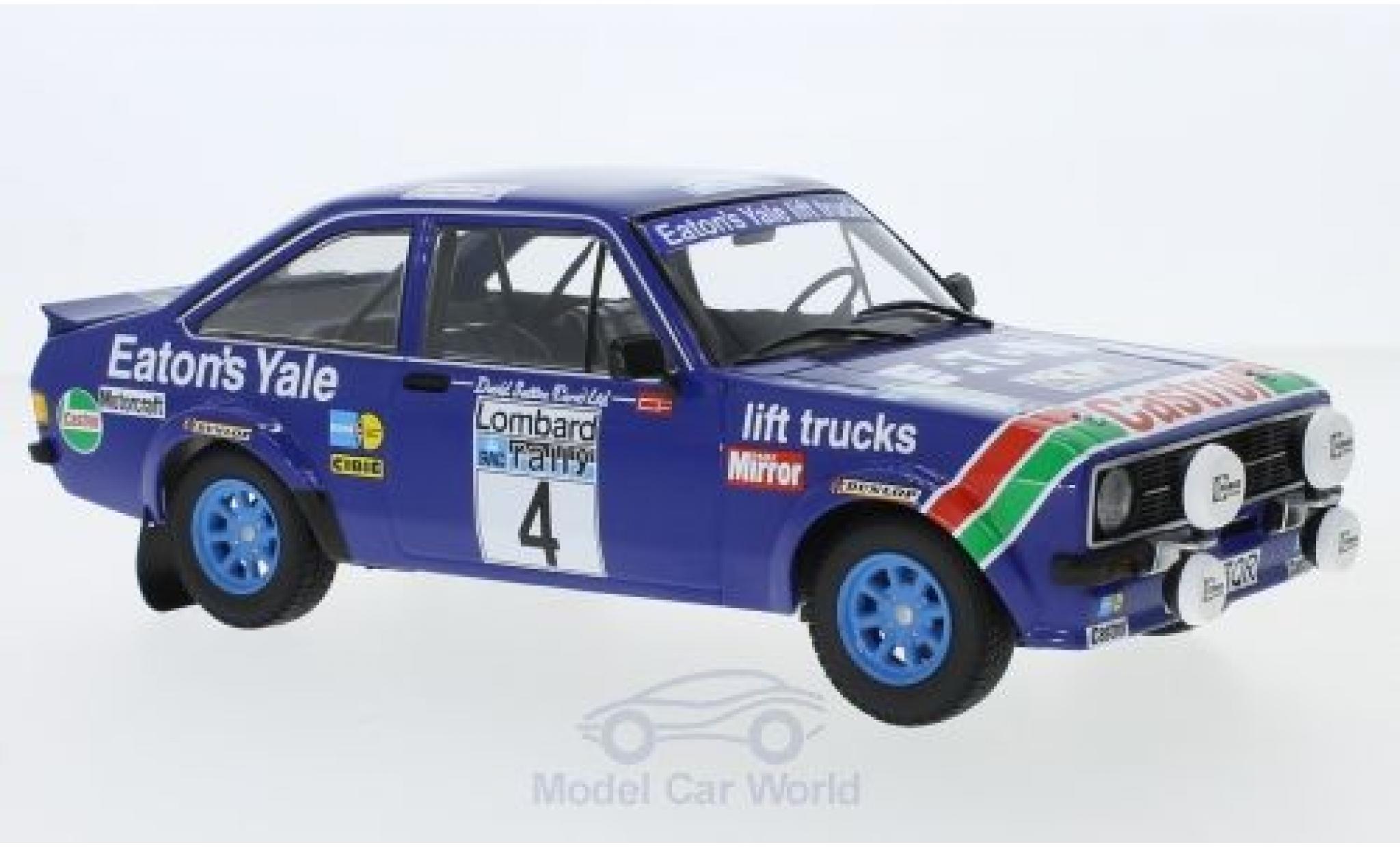 Ford Escort 1/18 Minichamps MK II RS 1800 No.4 Eaton Yale Rallye WM RAC Rallye 1978 H.Mikkola/A.Hertz modelauto