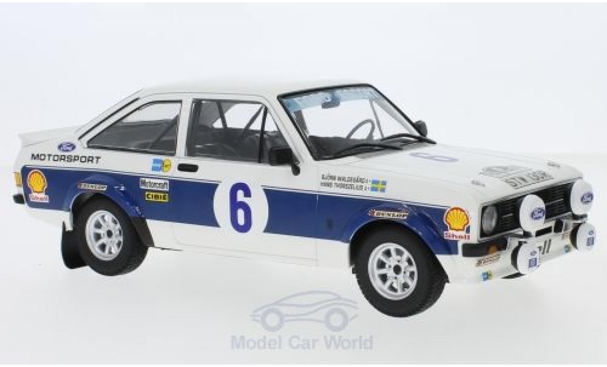 Ford Escort 1/18 Minichamps MK II RS 1800 No.6 Motor Co. LTD Rallye WM Rallye Acropolis 1977 B.Waldegard/H.Thorszelius modelauto