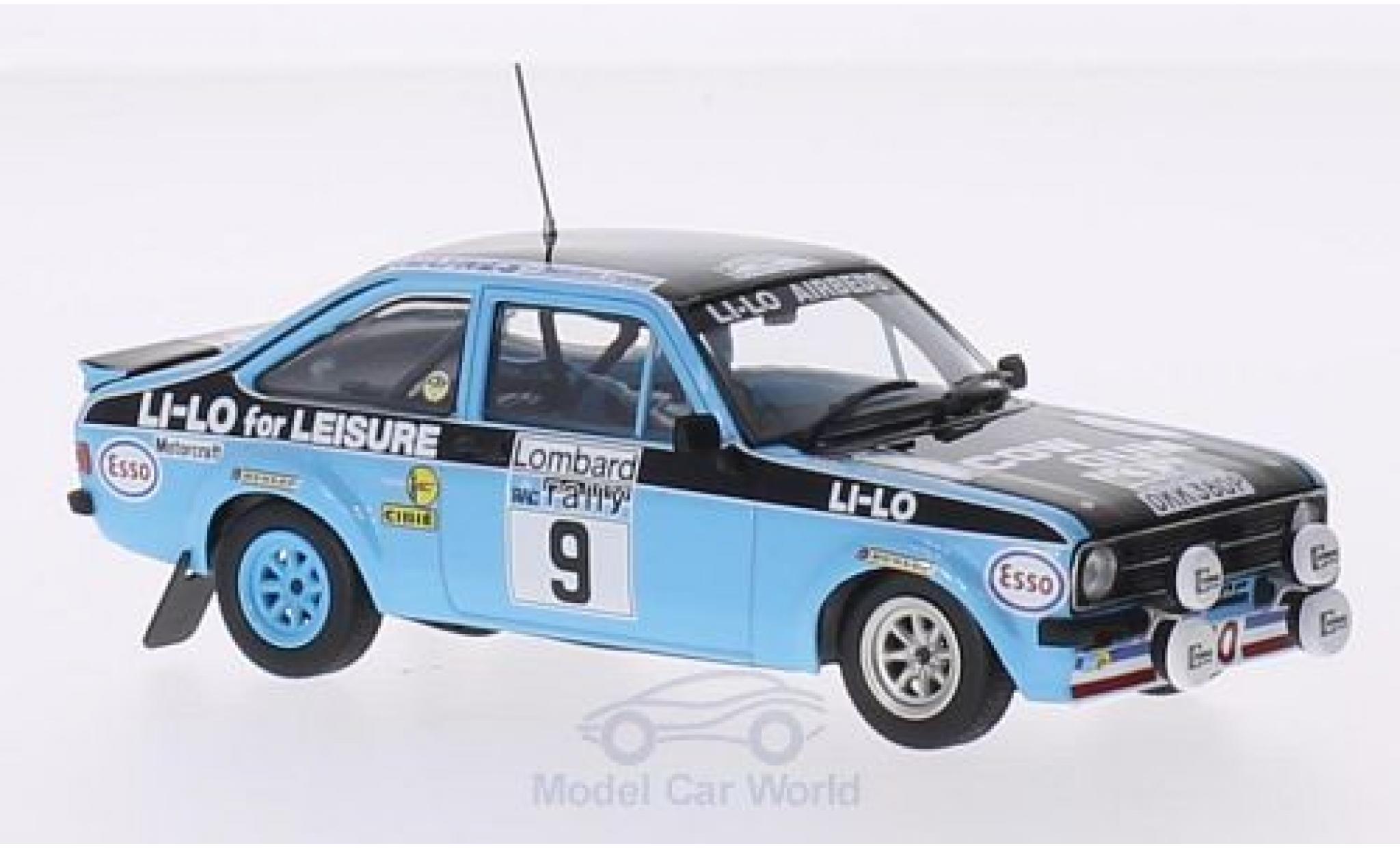 Ford Escort MKI 1/43 Minichamps MKII RS 1800 RHD No.9 Li-Lo Rallye WM RAC Rallye 1978 R.Clark/N.Wilson modelauto
