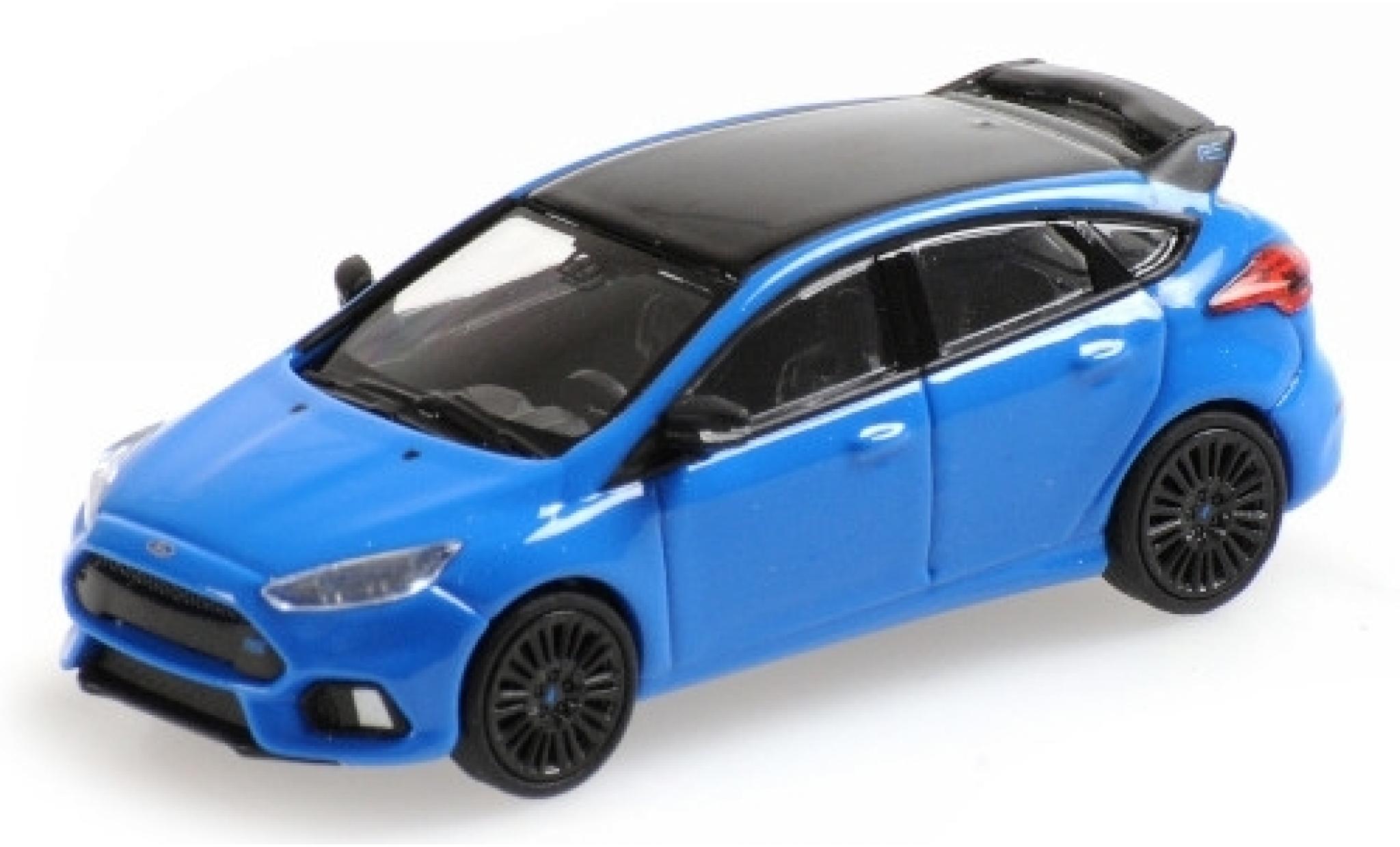 Ford Focus 1/87 Minichamps RS metallic blauw/zwart 2018 modelauto