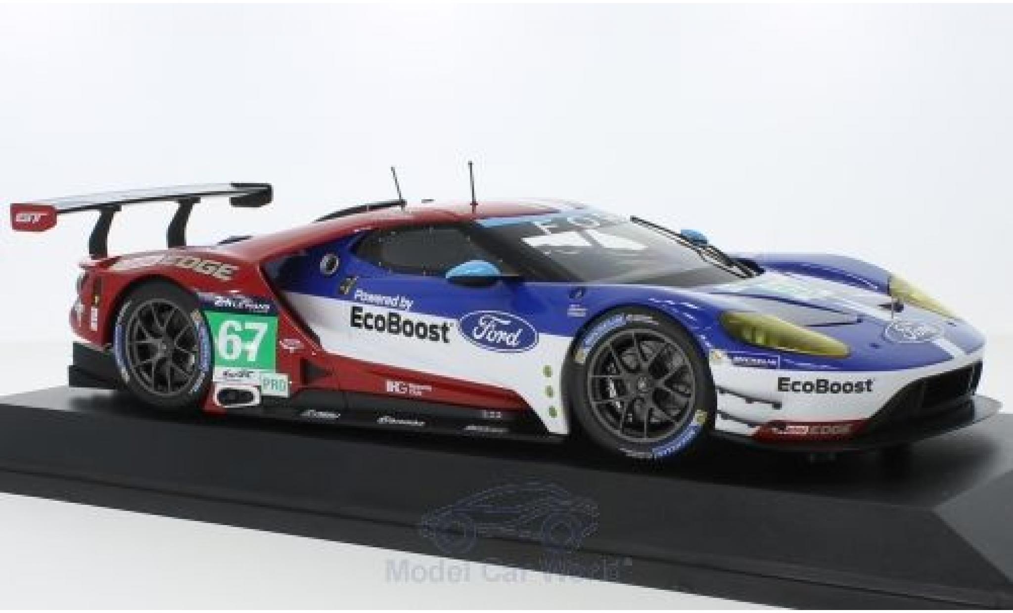 Ford GT 1/18 Minichamps No.67 Chip Ganassi Racing UK 24h Le Mans 2016 M.Franchitti/A.Priaulx/H.Tincknell modelauto