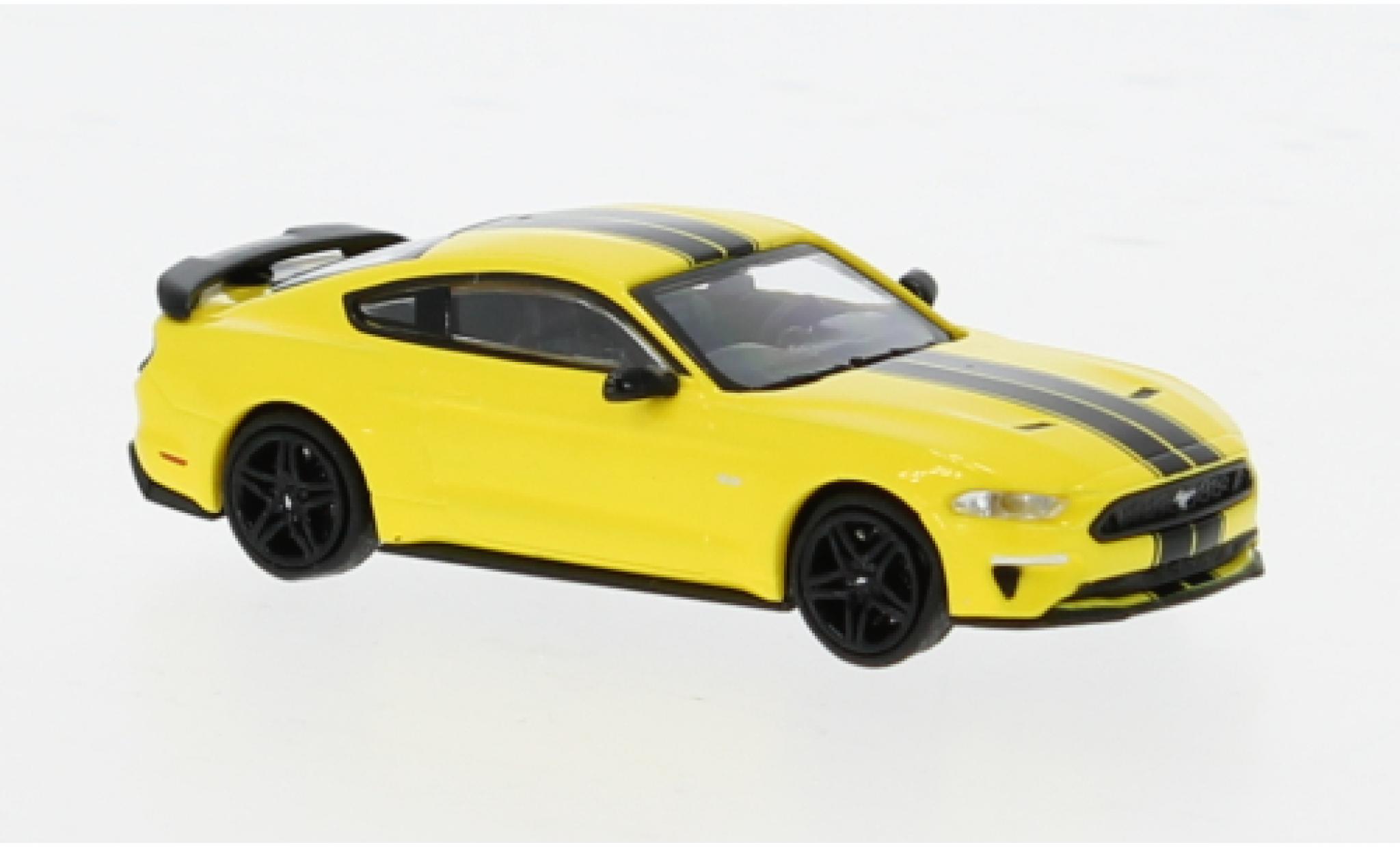Ford Mustang 1/87 Minichamps GT geel/zwart 2018 1:87 modelauto