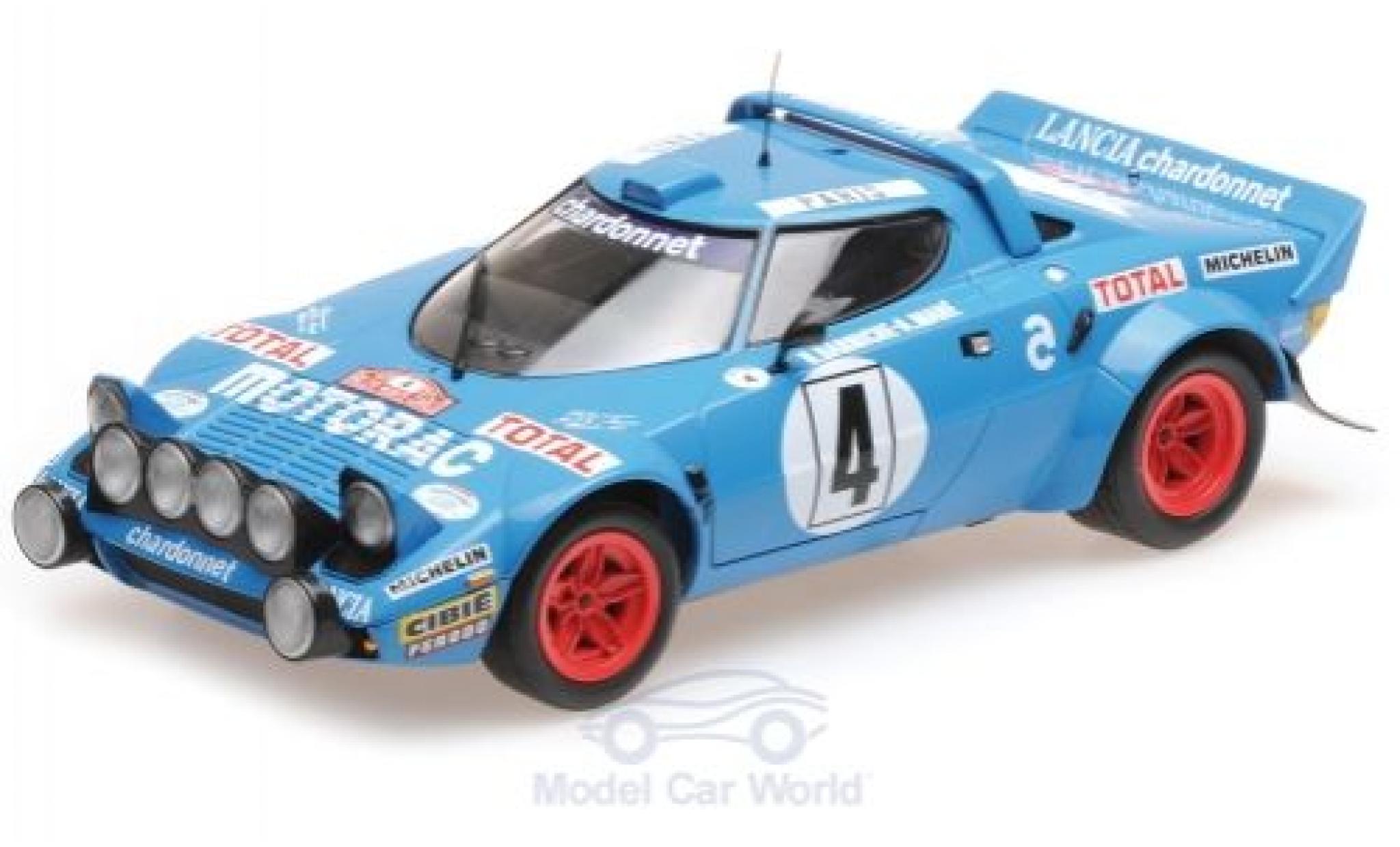 Lancia Stratos 1/18 Minichamps HF No.4 Chardonnet Motorac Rallye WM Rallye Monte Carlo 1979 B.Darniche/A.Mahe modelauto