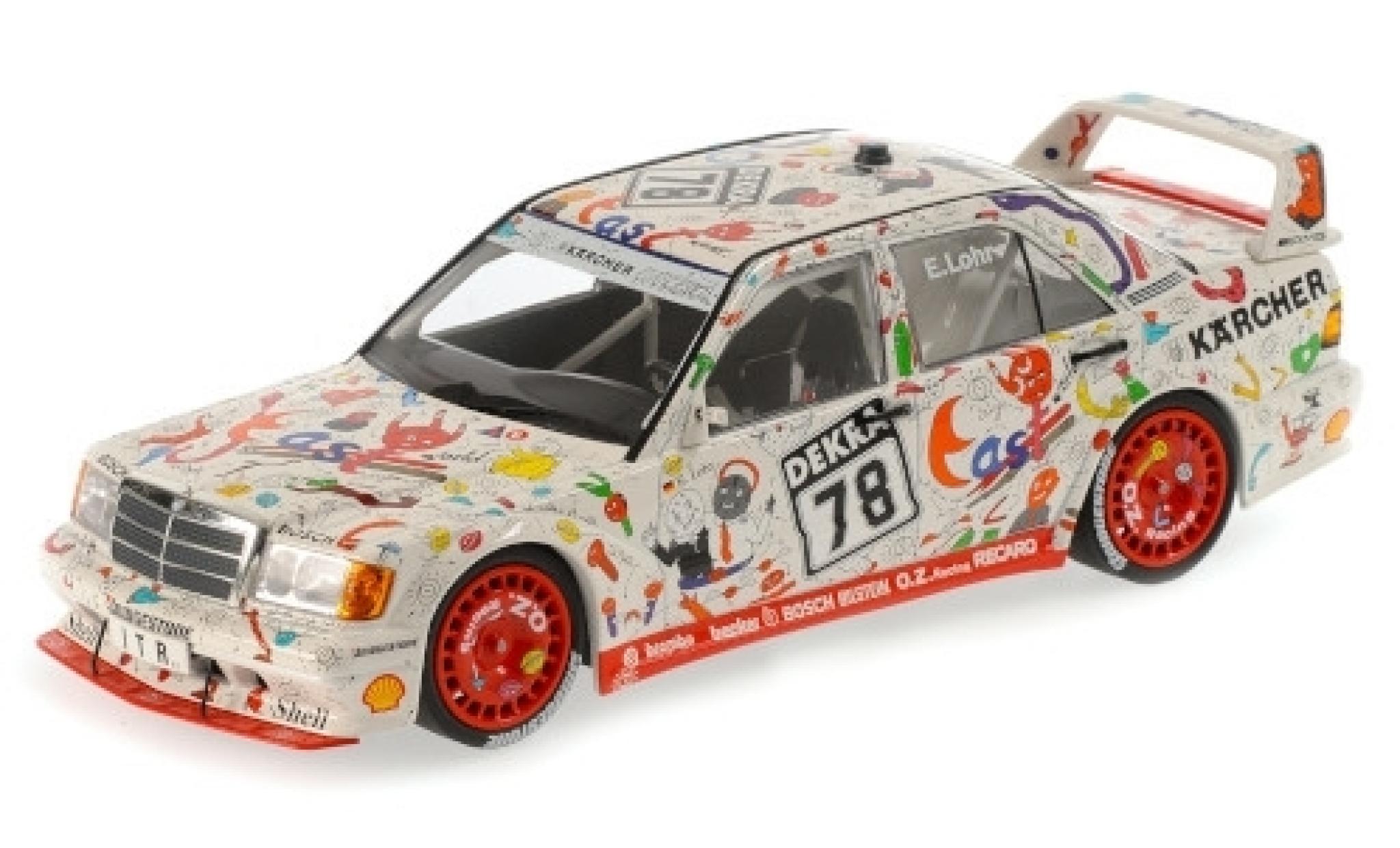 Mercedes 190 1/18 Minichamps E 2.5-16 EVO 2 No.78 Team AMG-West Andora DTM 1989 E.Lohr modelauto
