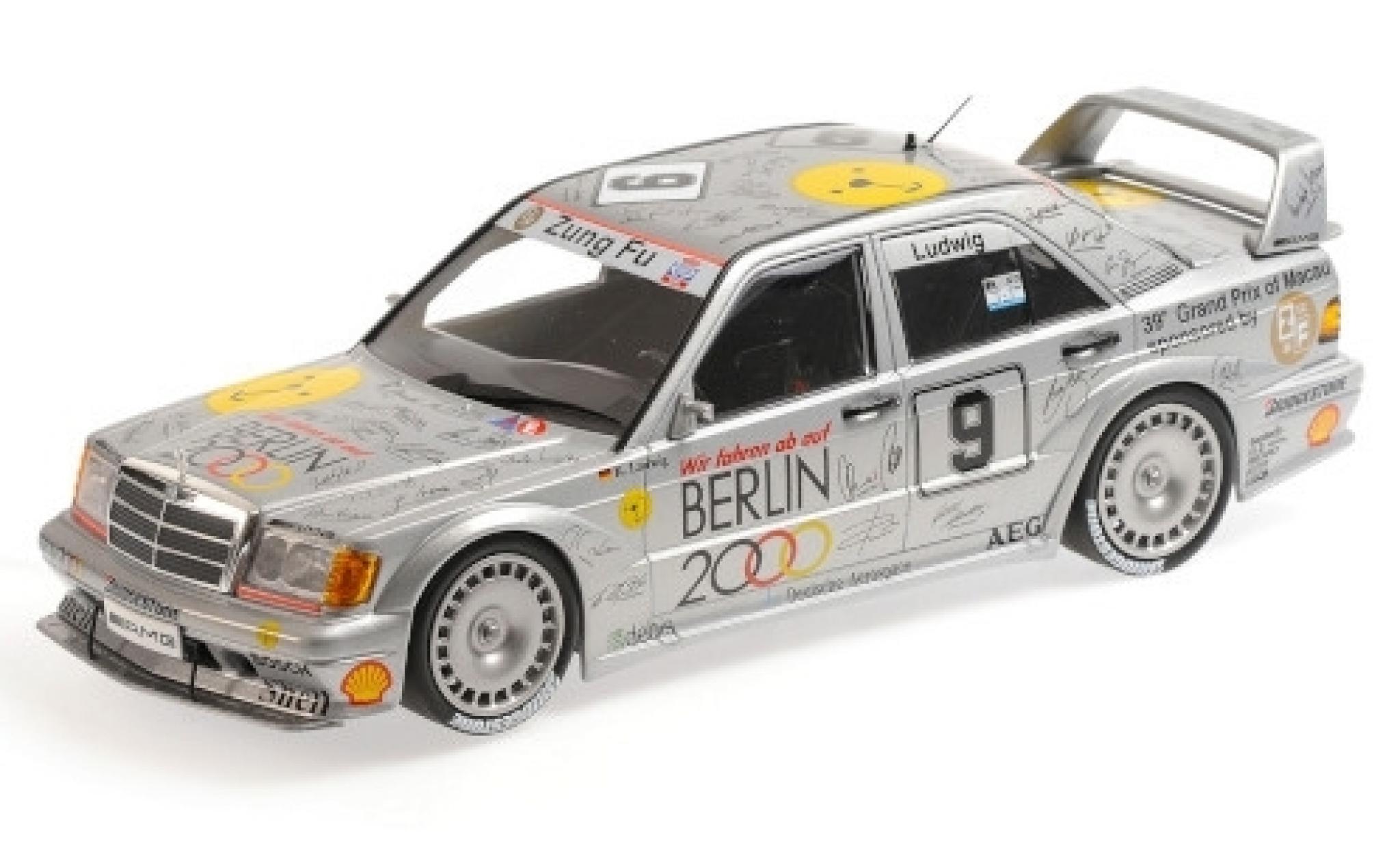 Mercedes 190 1/18 Minichamps E 2.5-16 EVO 2 No.9 Zung Fu Berlin 2000 Macau Guia Race 1992 K.Ludwig modelauto
