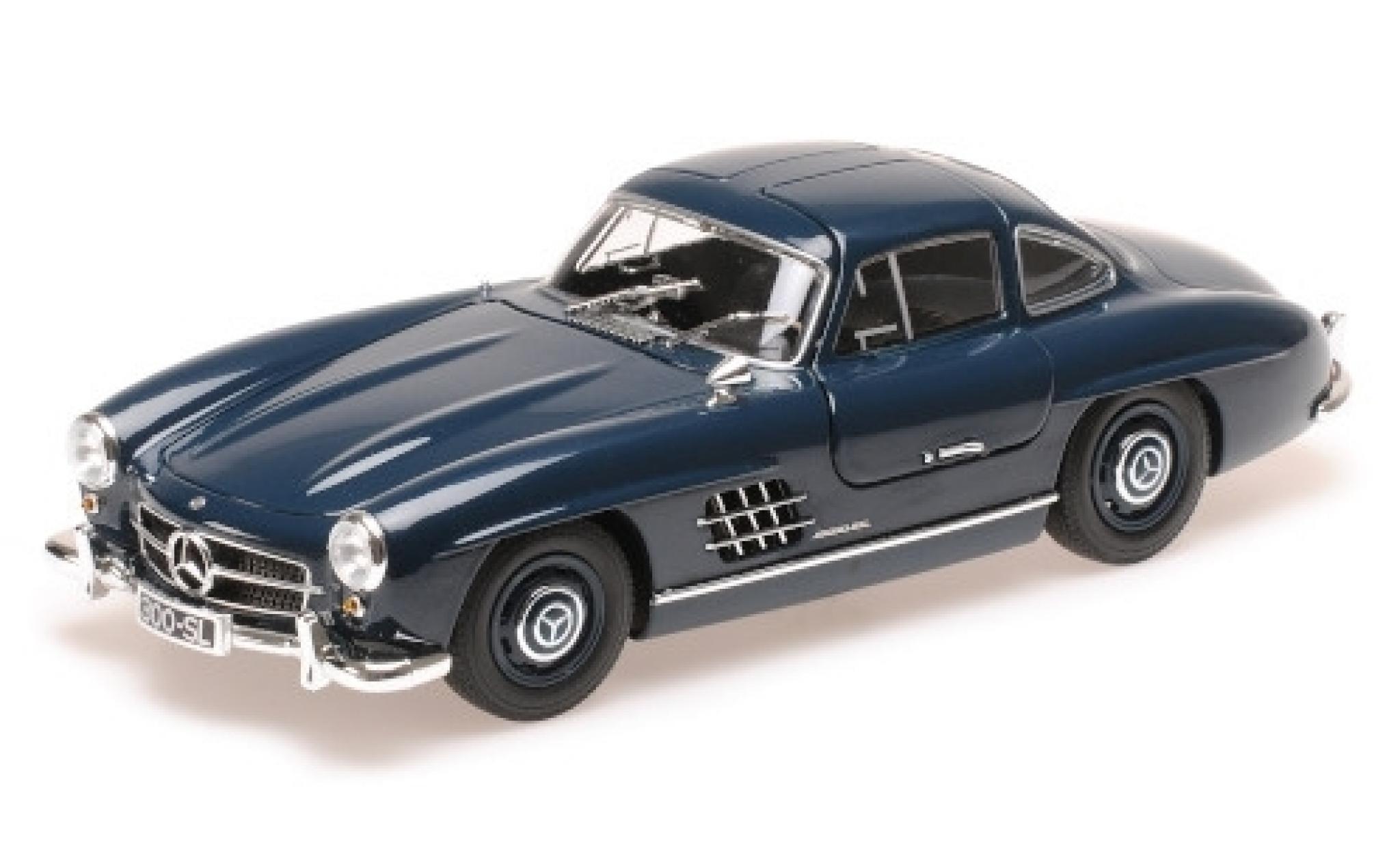 Mercedes 300 1/18 Minichamps SL (W198) blauw 1955 modelauto
