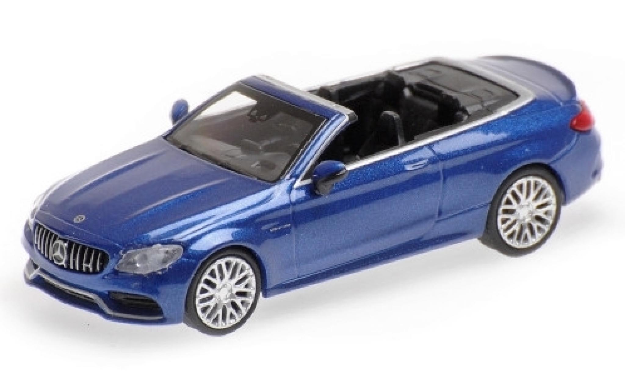 Mercedes Classe C 1/87 Minichamps AMG C63 Cabriolet (A205) metallic blauw 2019 modelauto