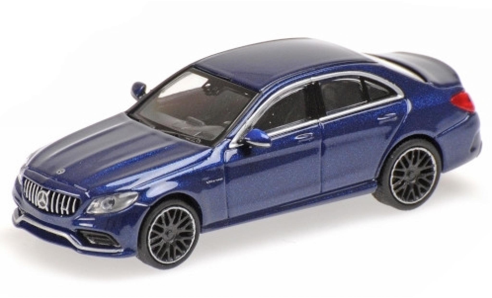 Mercedes Classe C 1/87 Minichamps AMG C63 (W205) metallic blauw 2019 modelauto