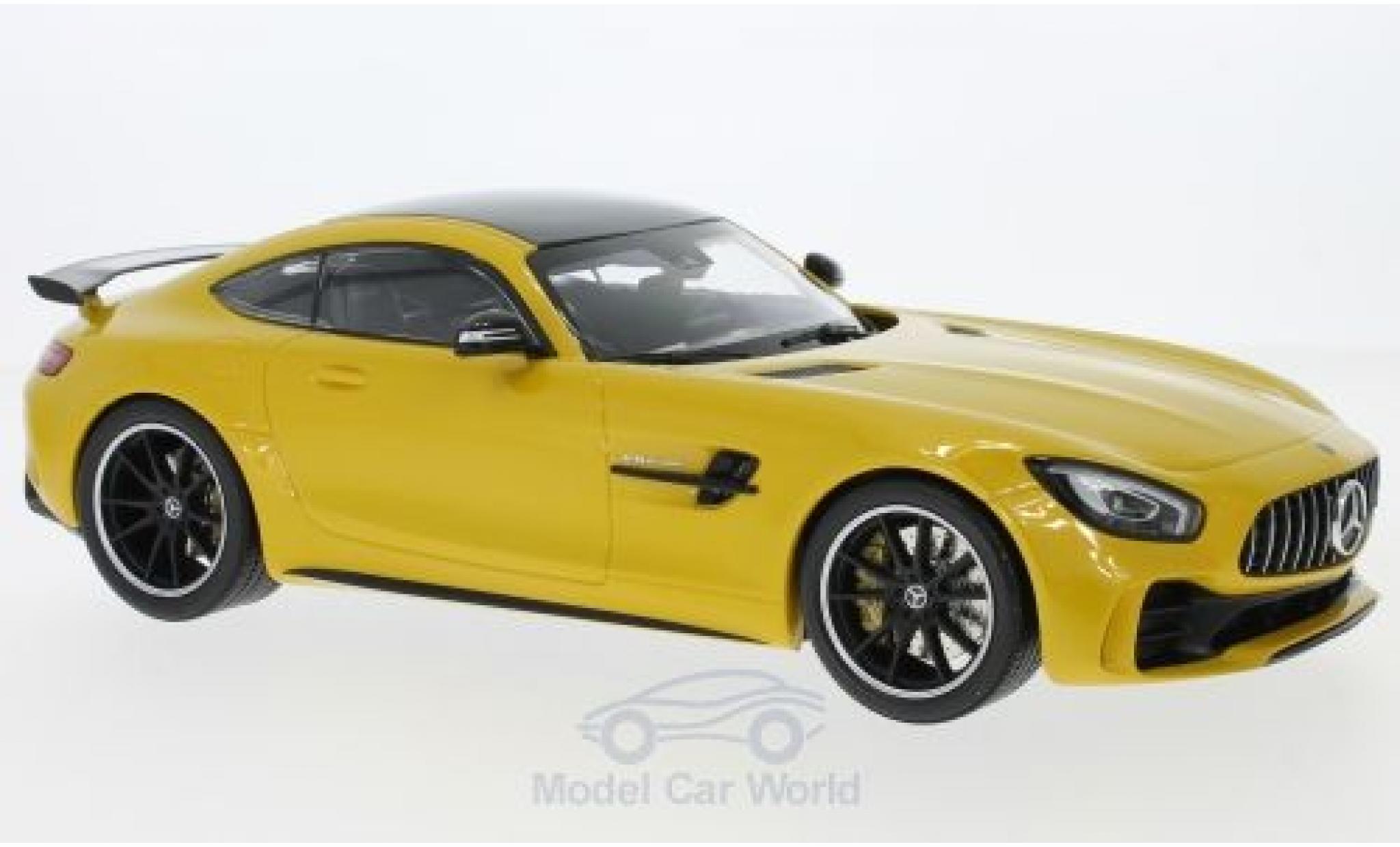 Mercedes AMG GT 1/18 Minichamps -R geel/zwart 2017 modelauto