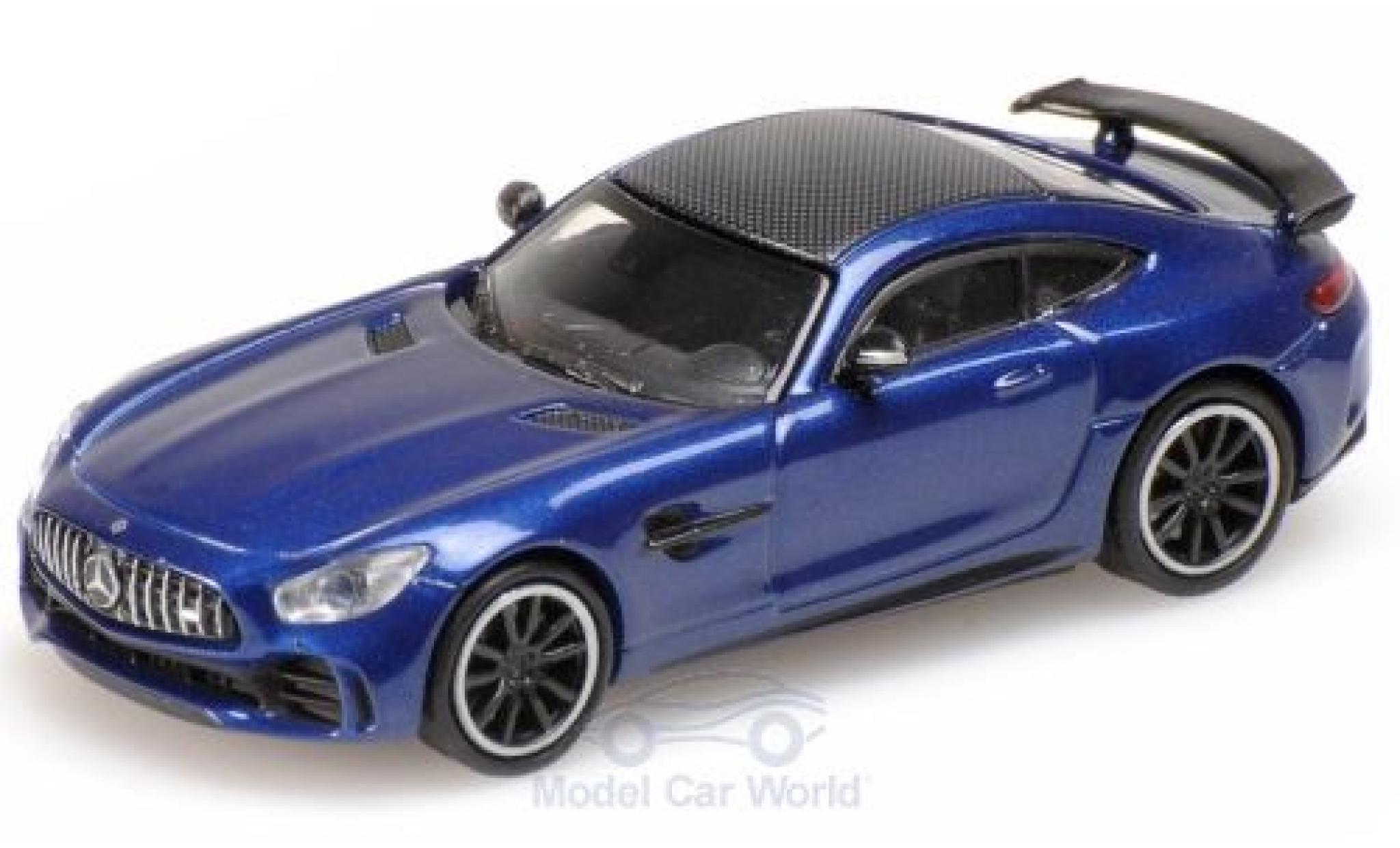Mercedes AMG GT 1/18 Minichamps -R metallic blauw 2017 modelauto