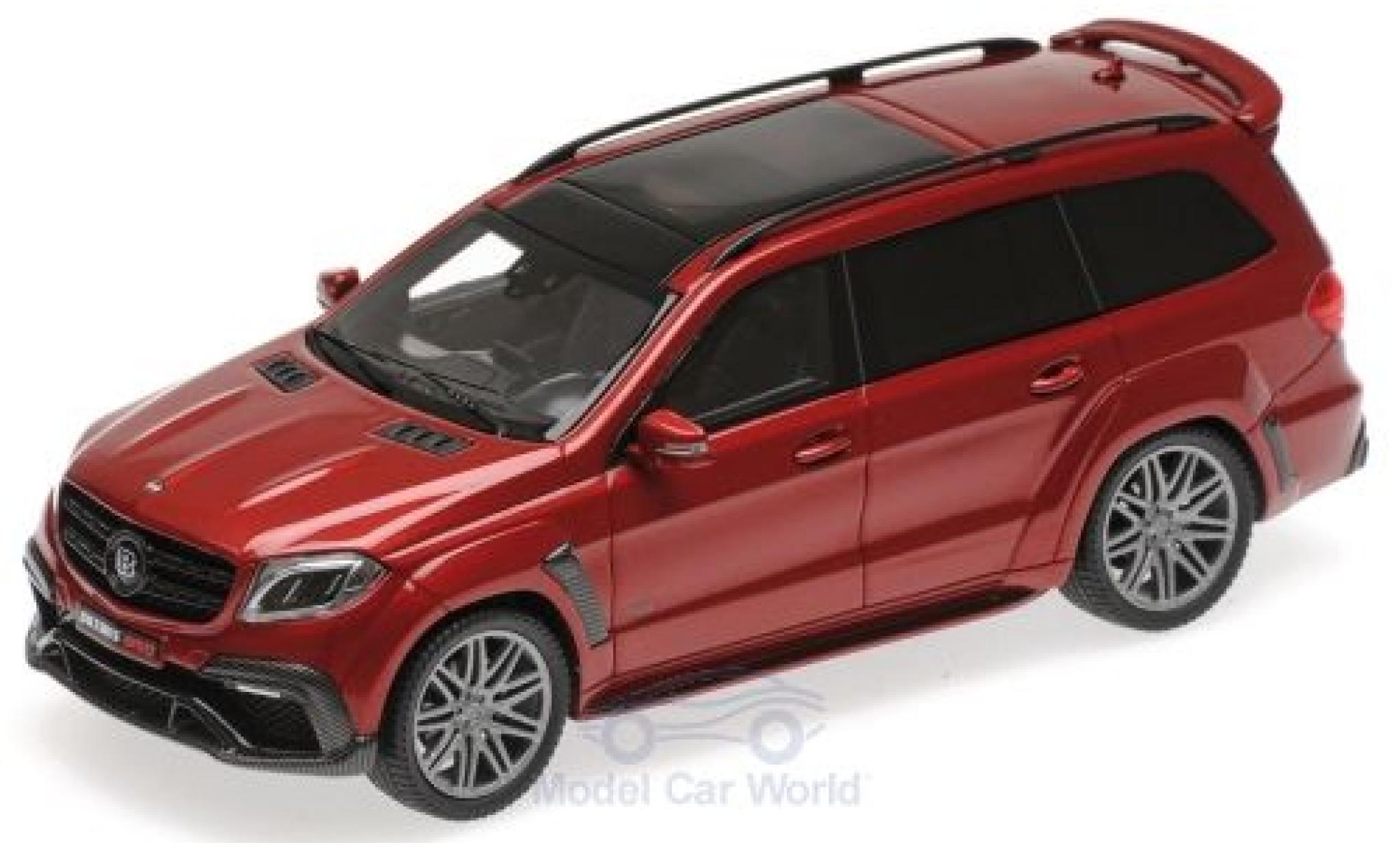 Mercedes Classe S 1/43 Minichamps Brabus 850 Widestar XL metallic rood 2017 Basis AMG GLS 63 modelauto