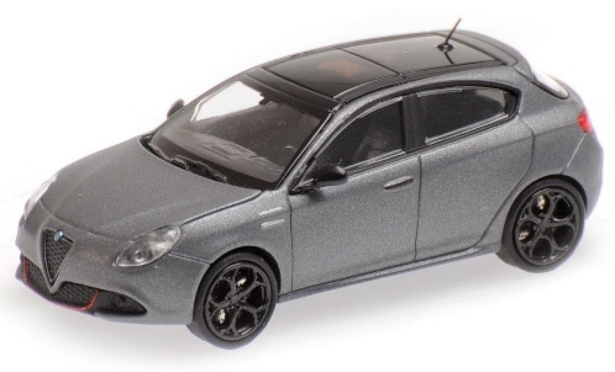 Alfa Romeo Giulietta 1/87 Minichamps Veloce grijs mat 2017 modelauto