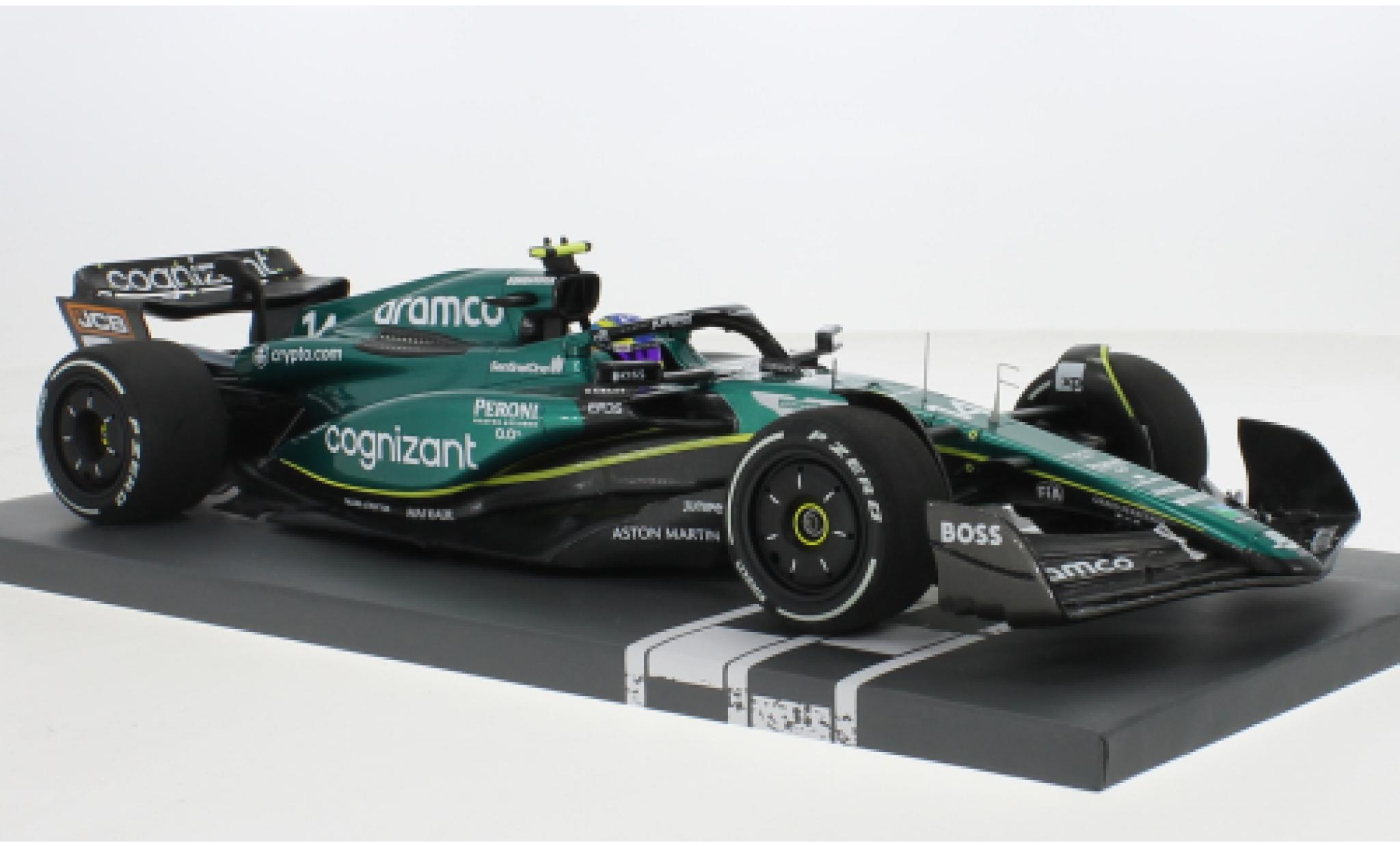 Aston Martin AMR2 1/18 Minichamps 3 No.14 Aramco Cognizant F1 Team Cognizant formule 1 GP Bahrain 2023 modelauto