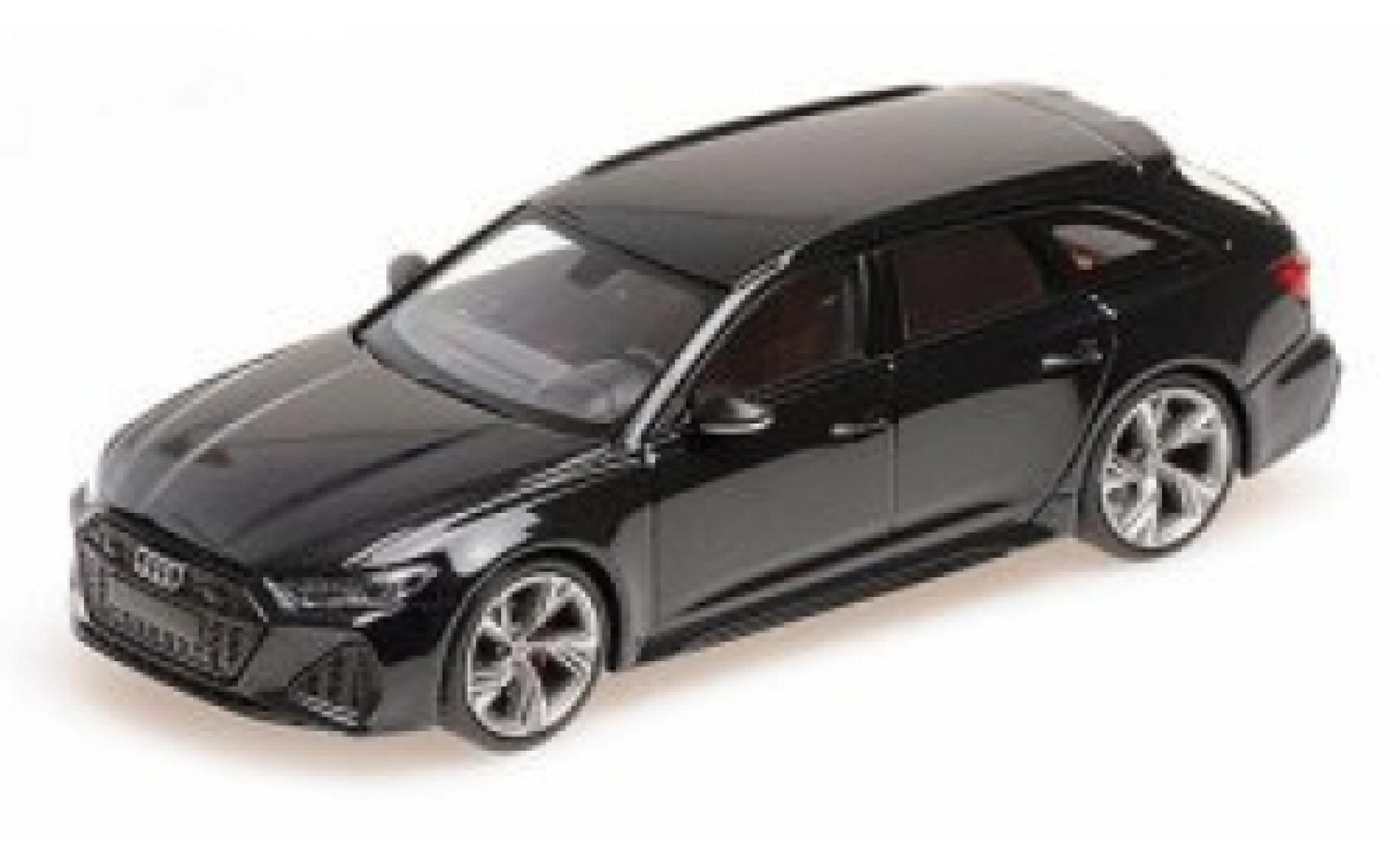 Audi RS6 1/43 Minichamps Avant (C8) metallic zwart 2019 modelauto