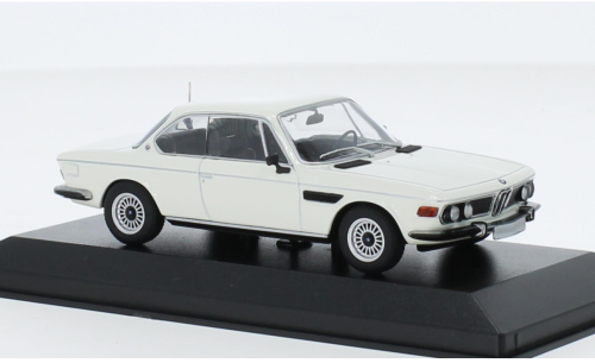 Bmw 3.0 1/43 Minichamps CS wit 1969 modelauto