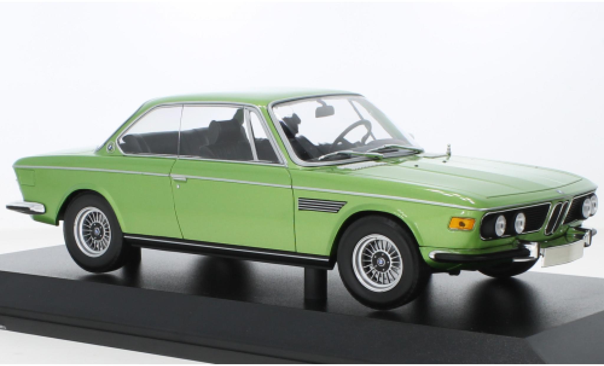 Bmw 3.0 1/18 Minichamps CSI metallic groen 1971 modelauto
