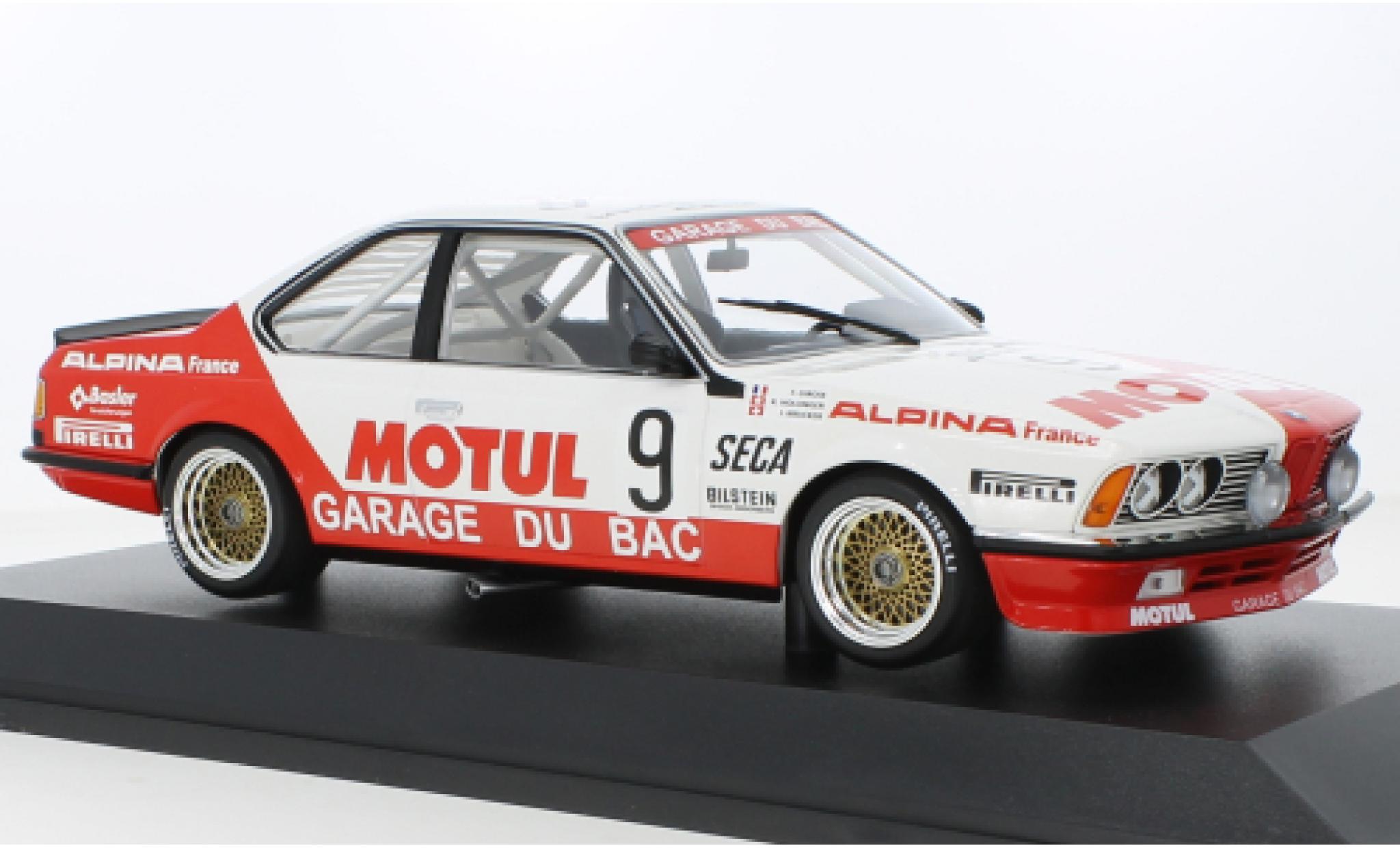 Bmw 635 1/18 Minichamps CSi No.9 Garage Du Bac Motul 24h Spa 1984 modelauto