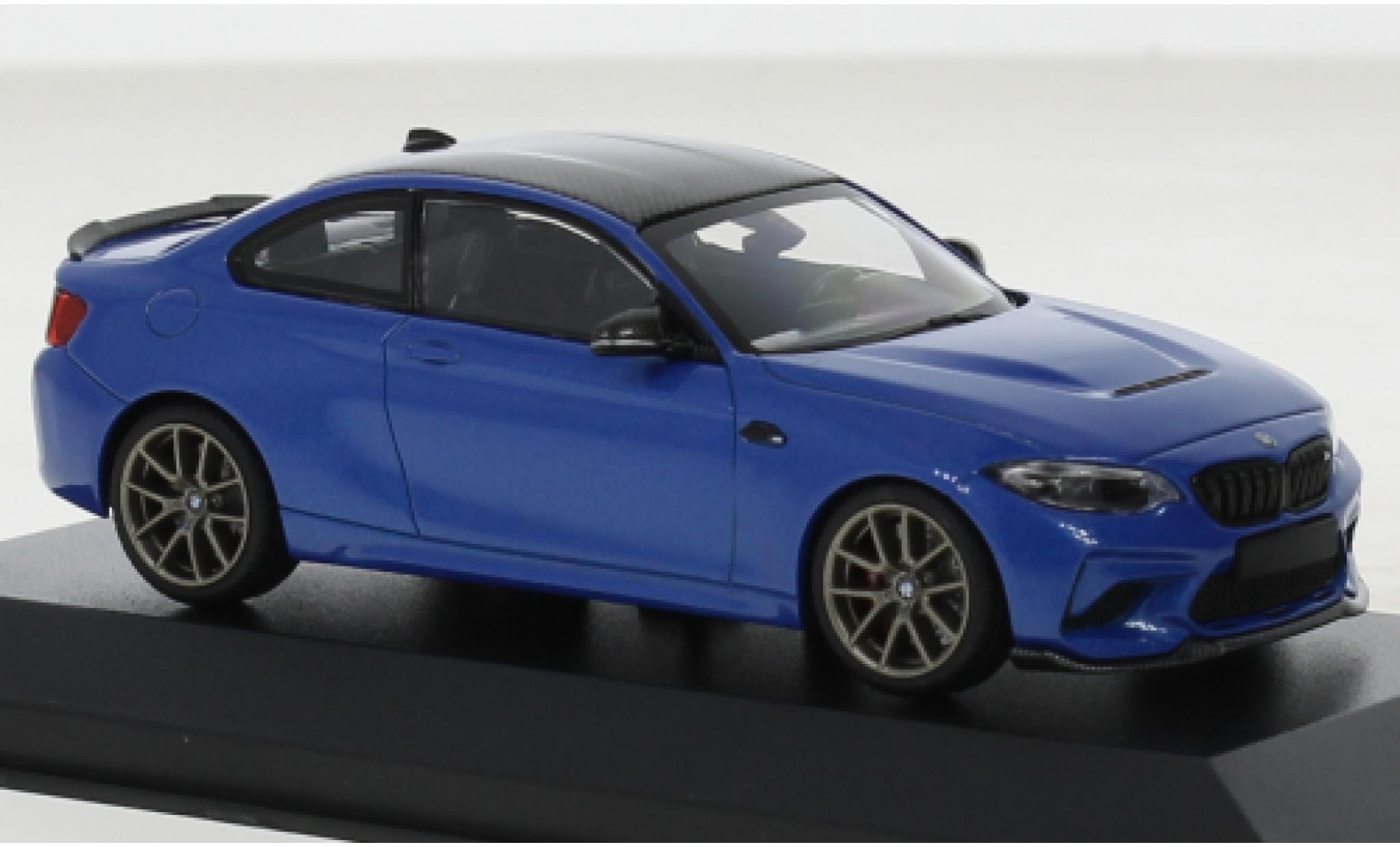 Bmw M2 1/43 Minichamps CS blauw 2020 modelauto