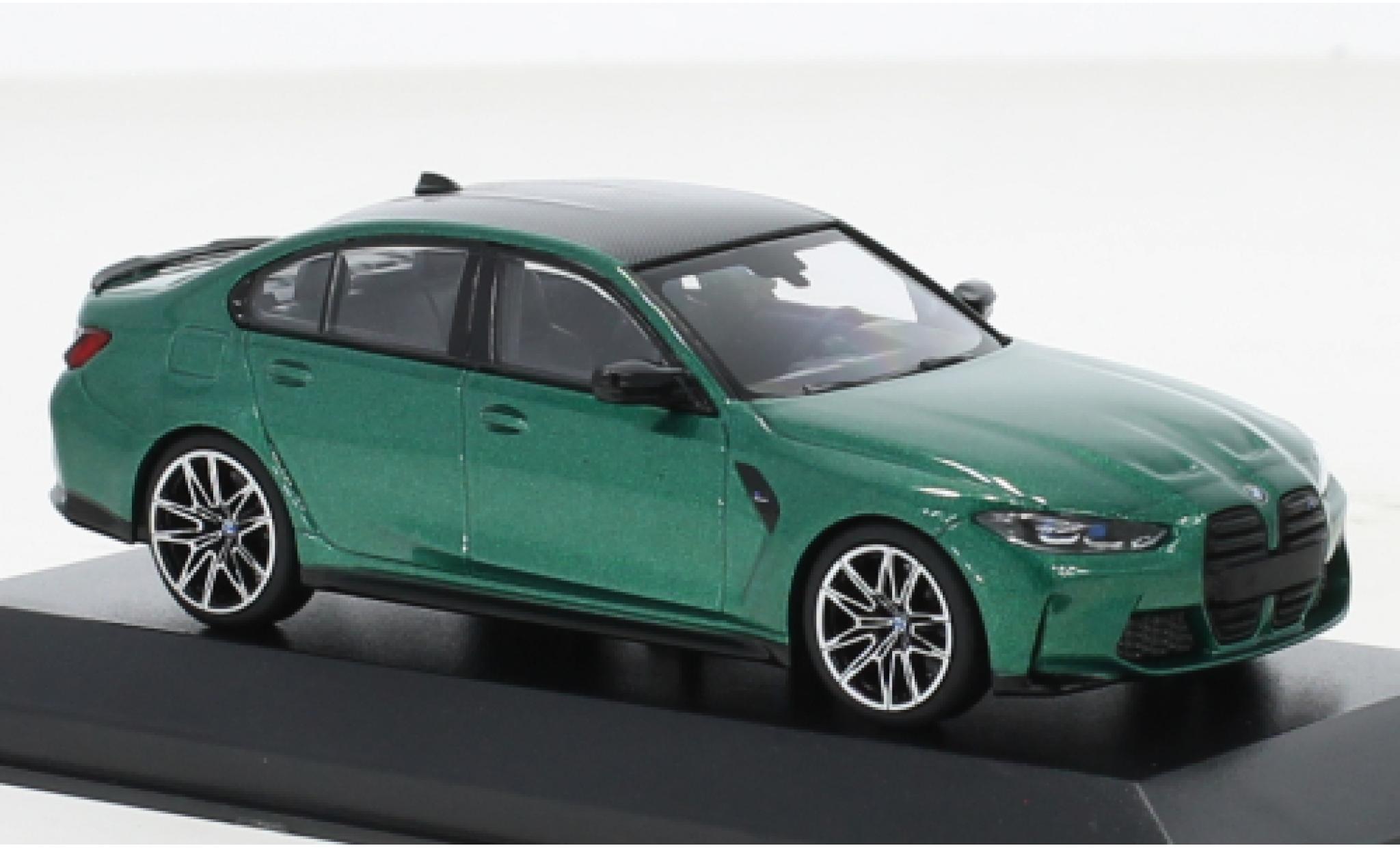 Bmw M3 1/43 Minichamps Competition (G80) metallic groen 2020 modelauto