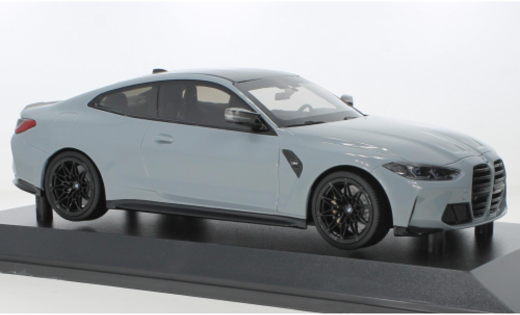 Bmw M4 1/18 Minichamps metallic grijs 2020 modelauto