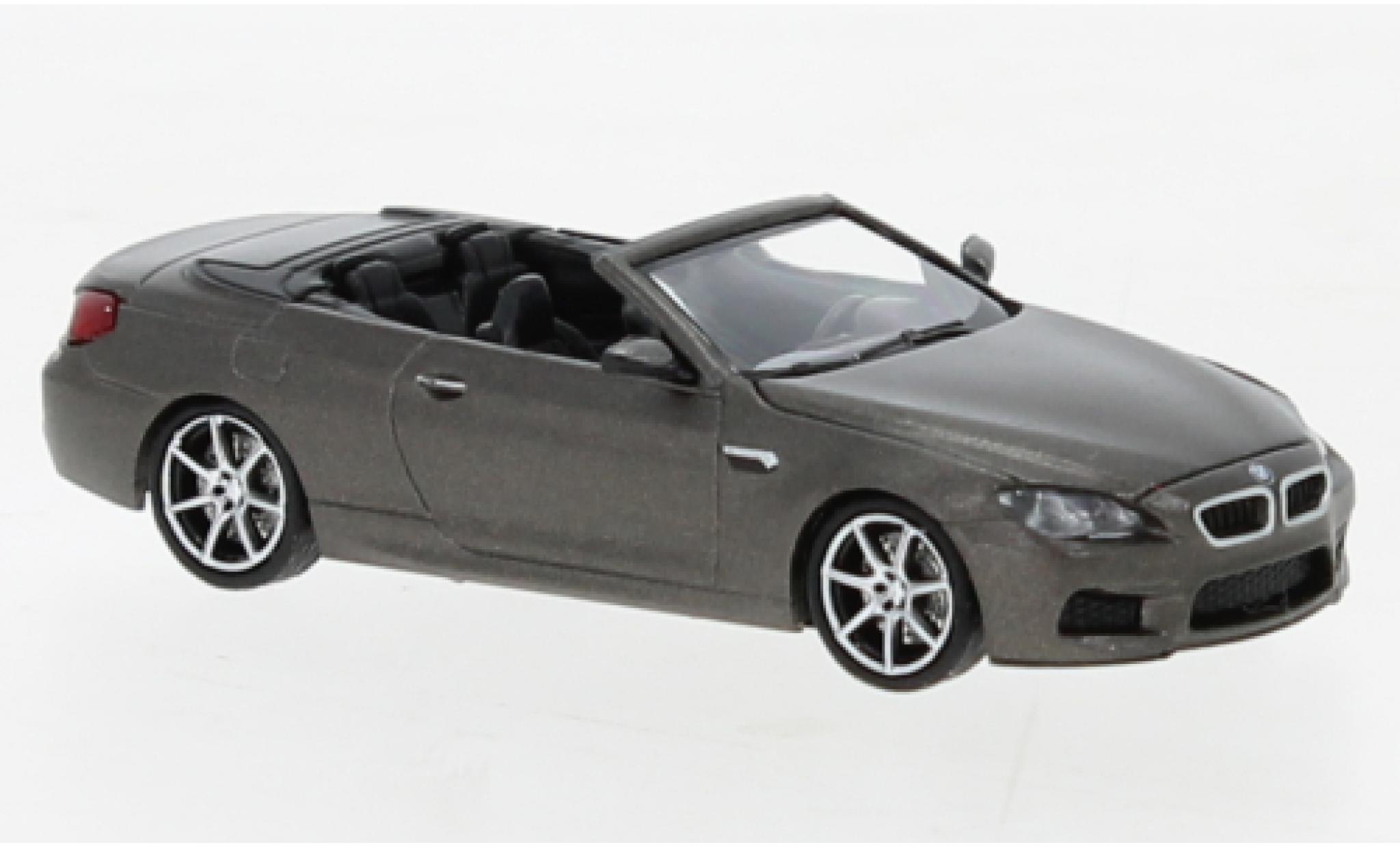Bmw M6 1/87 Minichamps Cabriolet matt-grijs 2015 modelauto