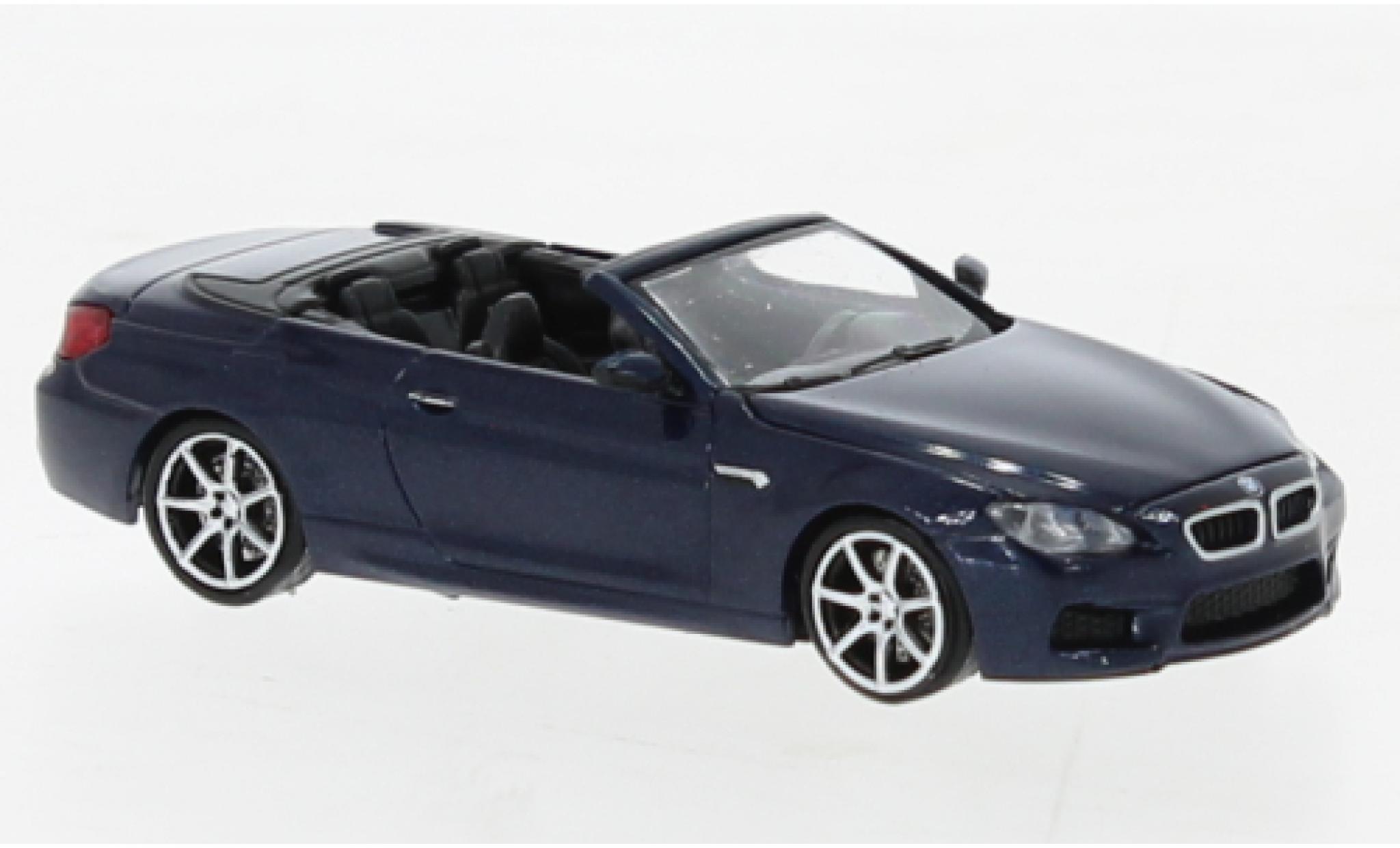 Bmw M6 1/87 Minichamps Cabriolet metallic blauw 2015 modelauto