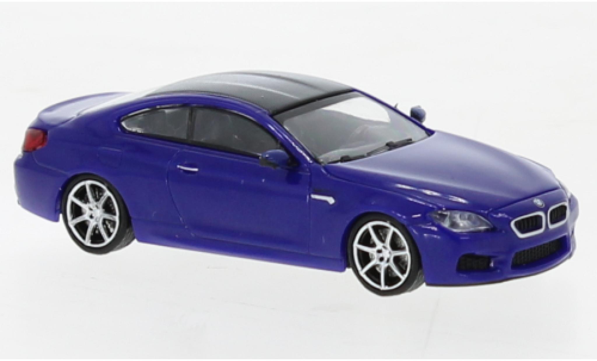 Bmw M6 1/87 Minichamps Coupe metallic blauw 2015 modelauto