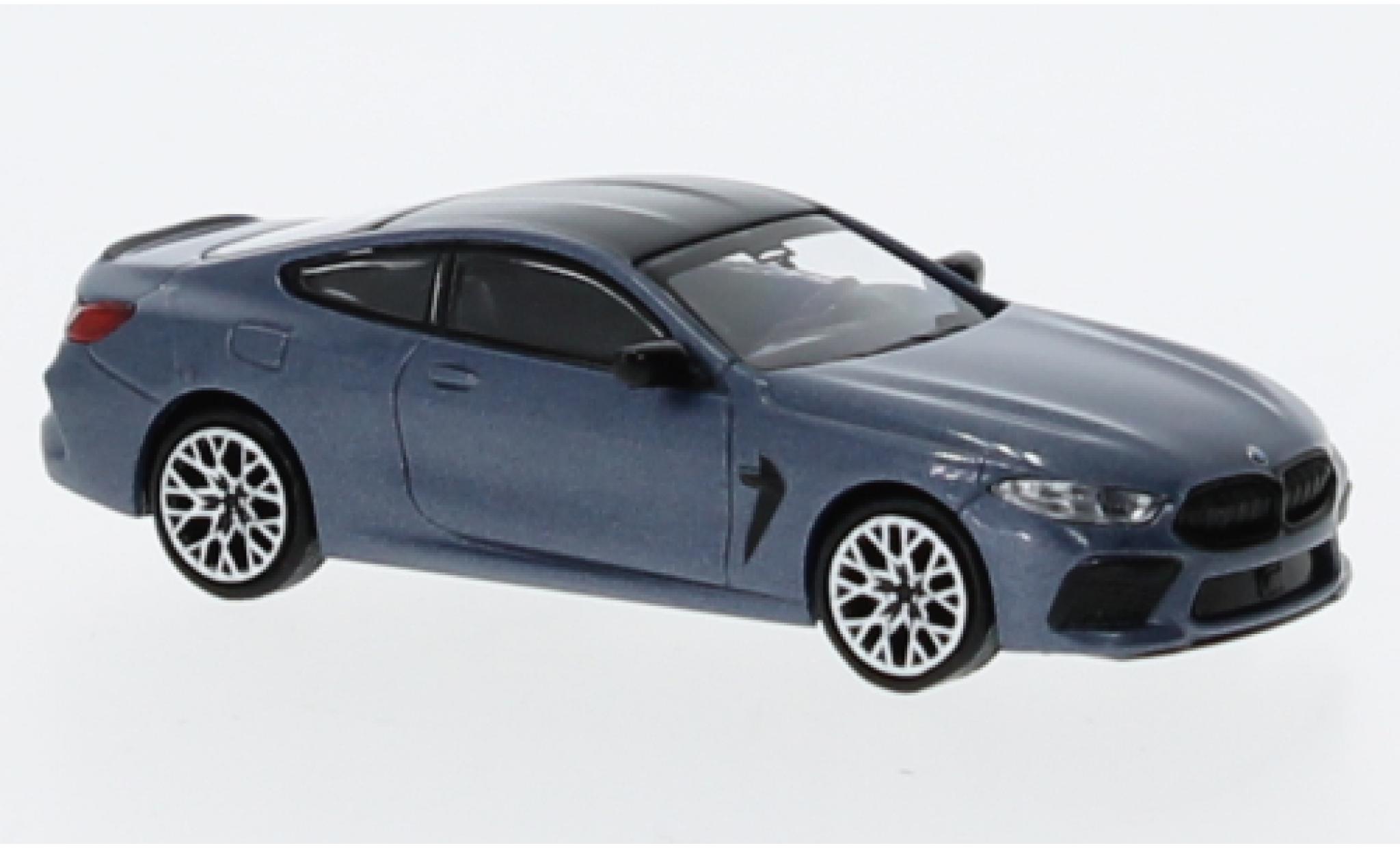 Bmw M8 1/87 Minichamps Competition Coupe (F92) metallic blauw clair 2019 modelauto
