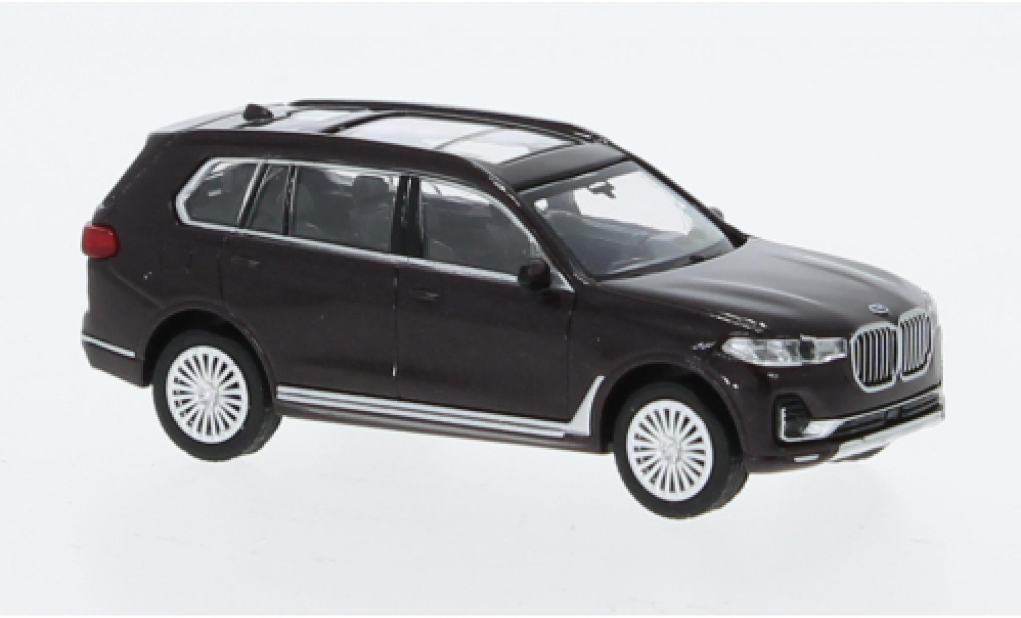 Bmw X7 1/87 Minichamps (G07) metallic rood fonc&eacute; 2019 modelauto