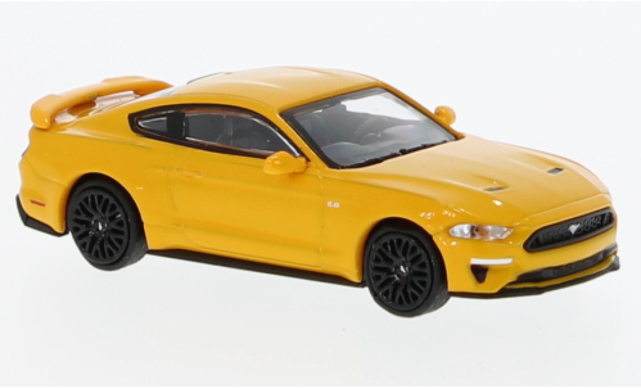 Ford Mustang 1/87 Minichamps GT metallic oranje 2018 modelauto