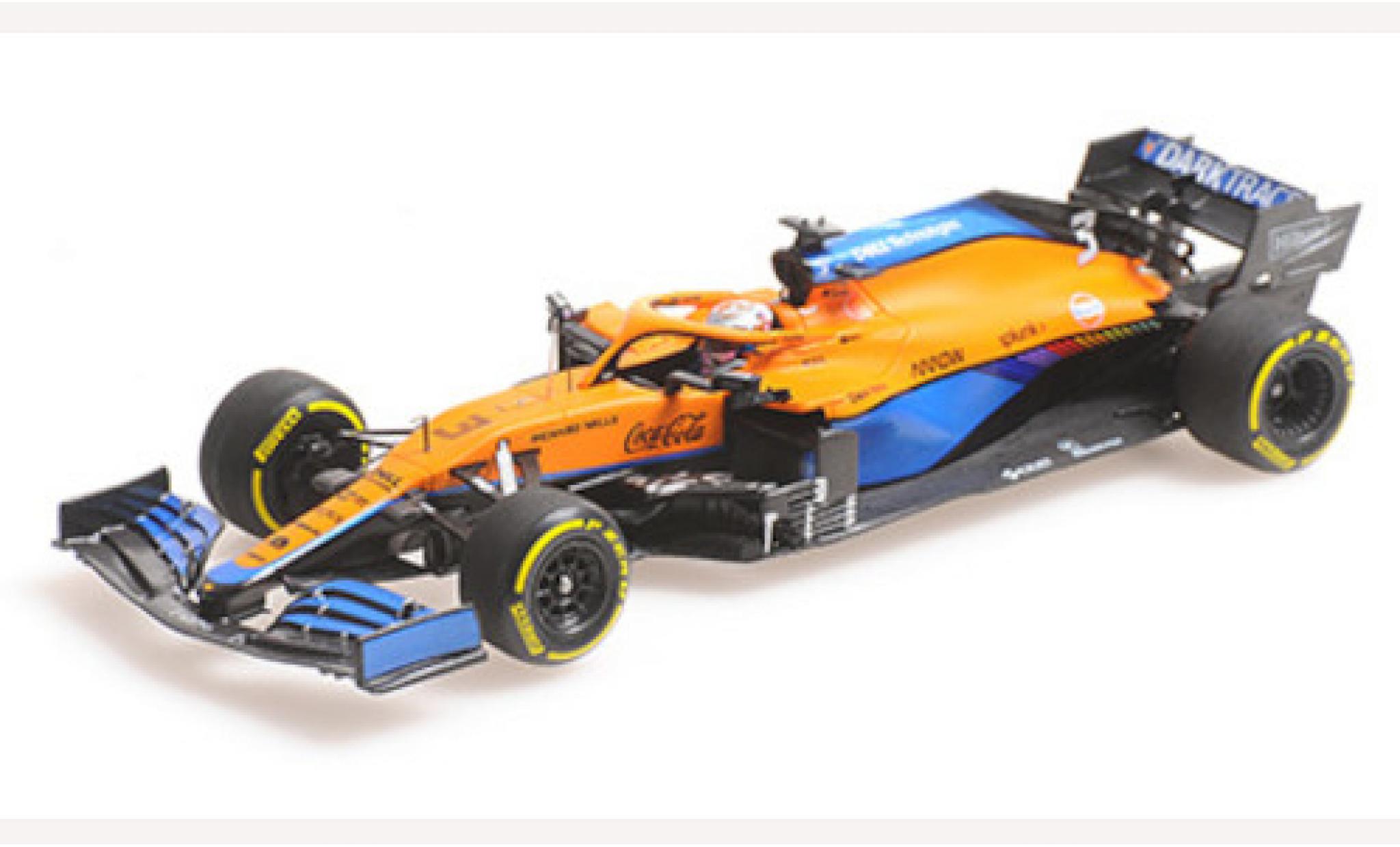 McLaren F1 1/43 Minichamps MCL35M No.3 Team formule 1 GP Bahrain 2021 modelauto