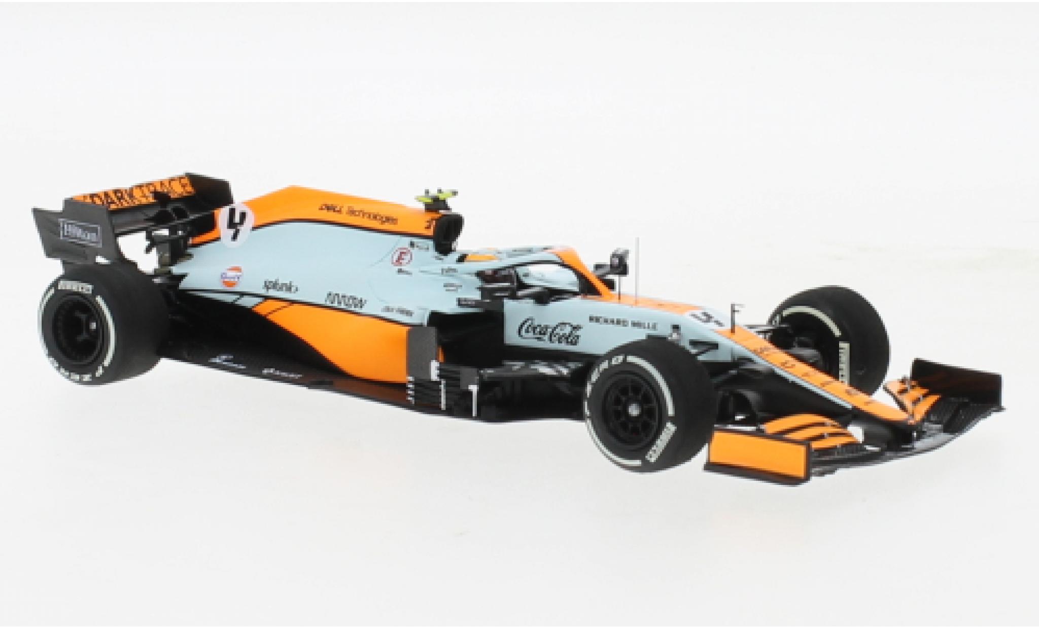 McLaren F1 1/43 Minichamps MCL35M No.4 Team Gulf Formel 1 GP Monaco 2021 modelauto