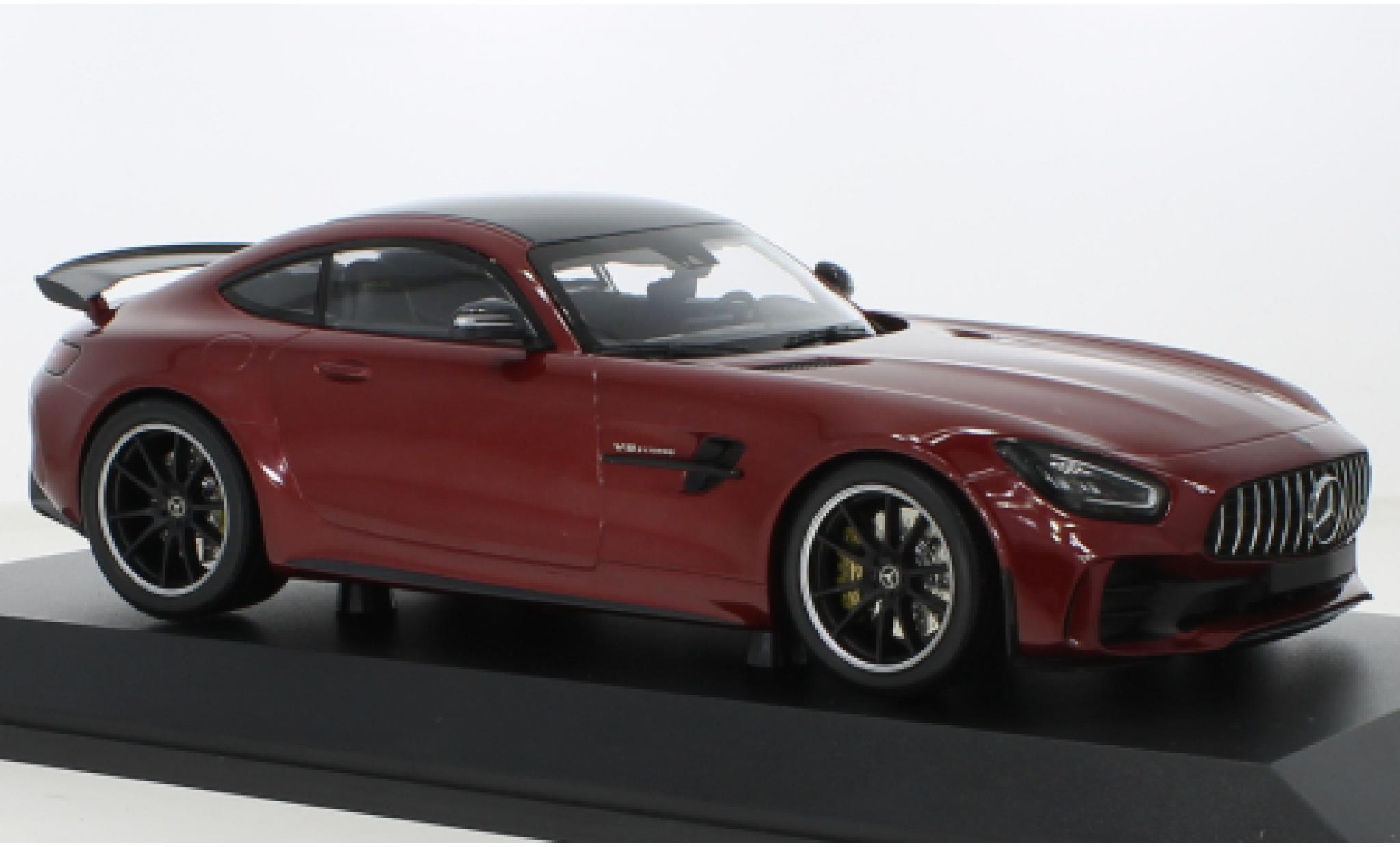Mercedes AMG GT 1/18 Minichamps -R metallic rood 2021 modelauto