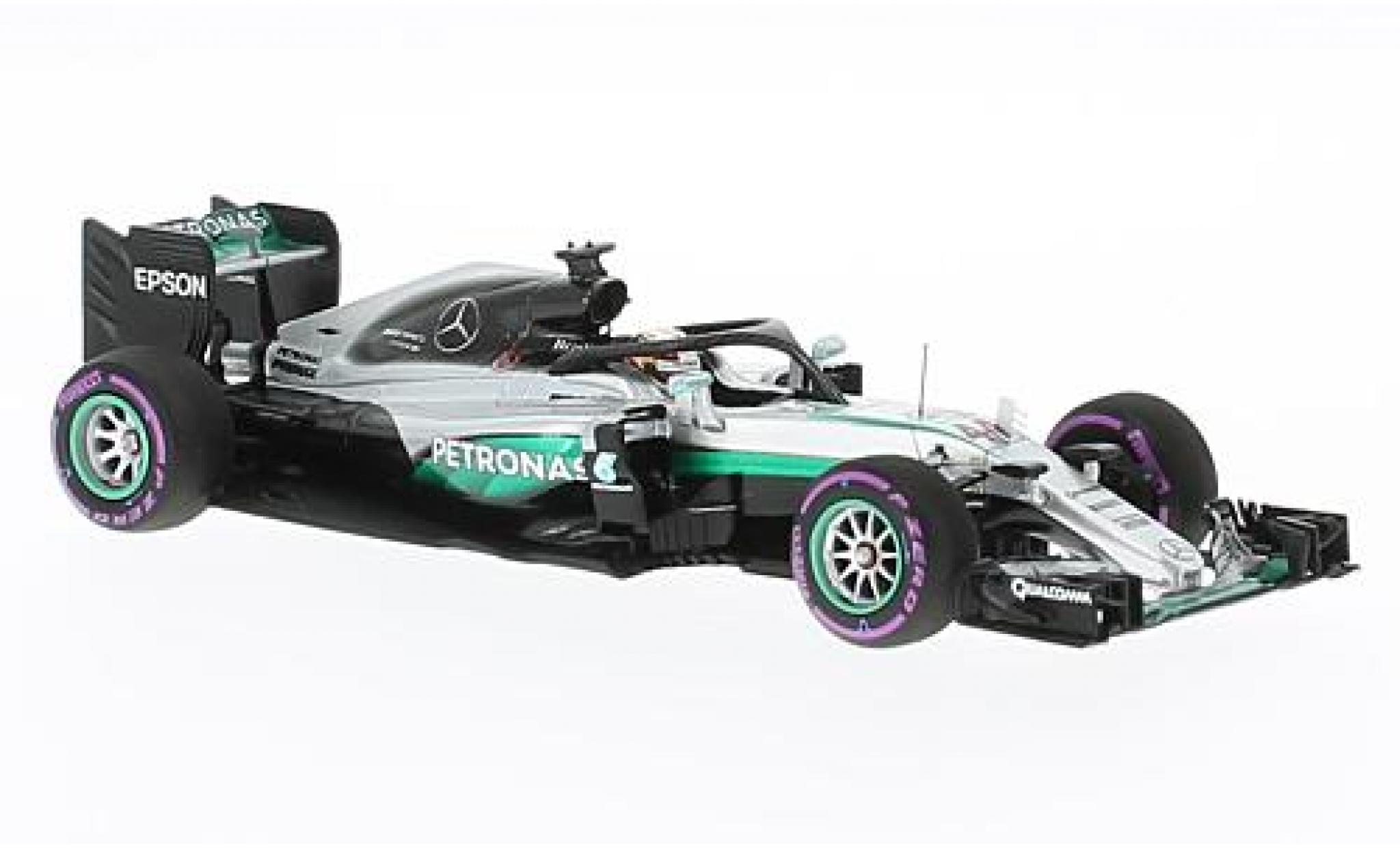 Mercedes F1 1/43 Minichamps W07 hybride No.44 AMG Petronas Team Petronas formule 1 GP Singapore 2016 modelauto